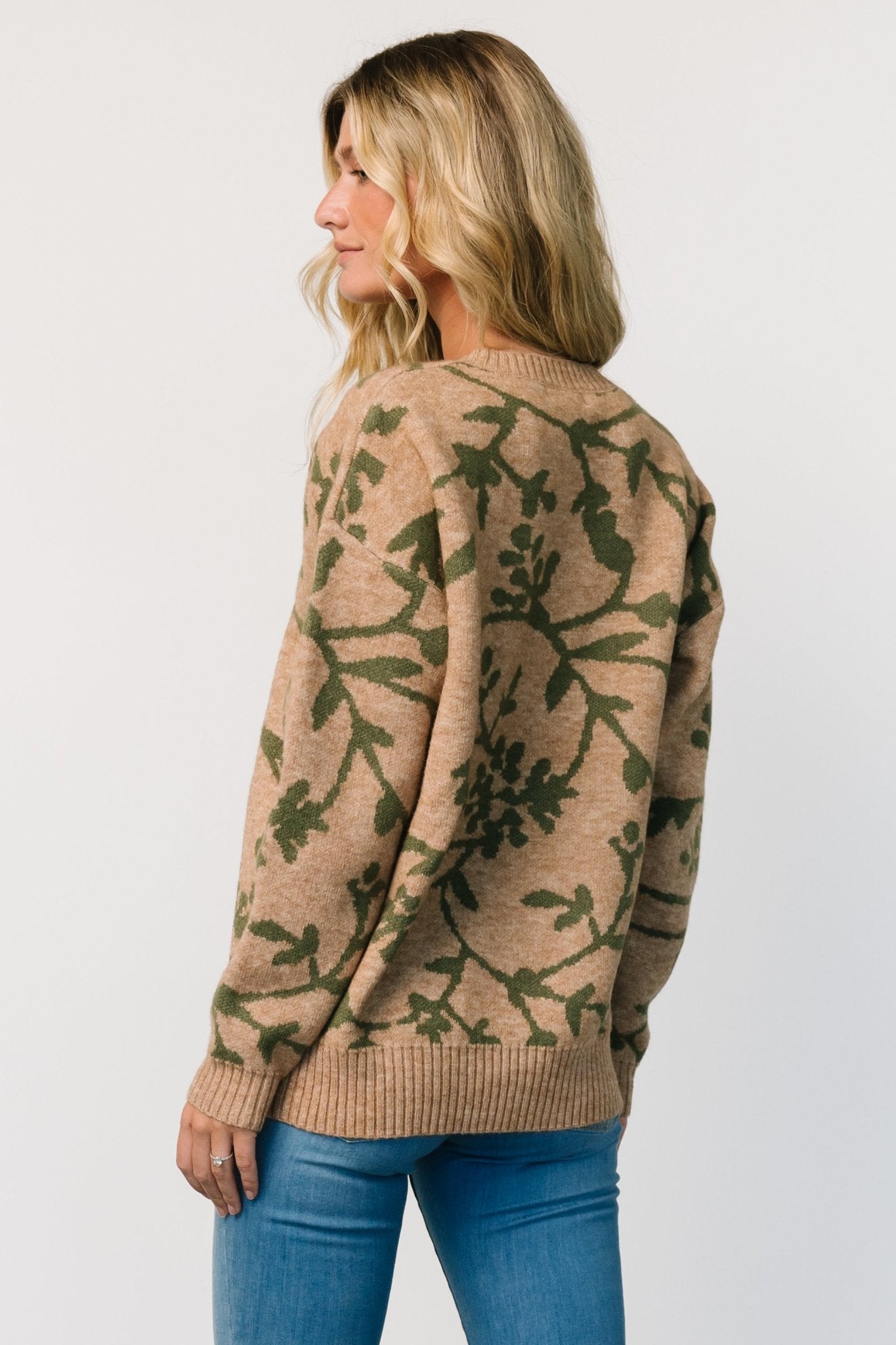 Hallstatt Sweater | Camel + Green Print Footlocker Pictures Sale Online