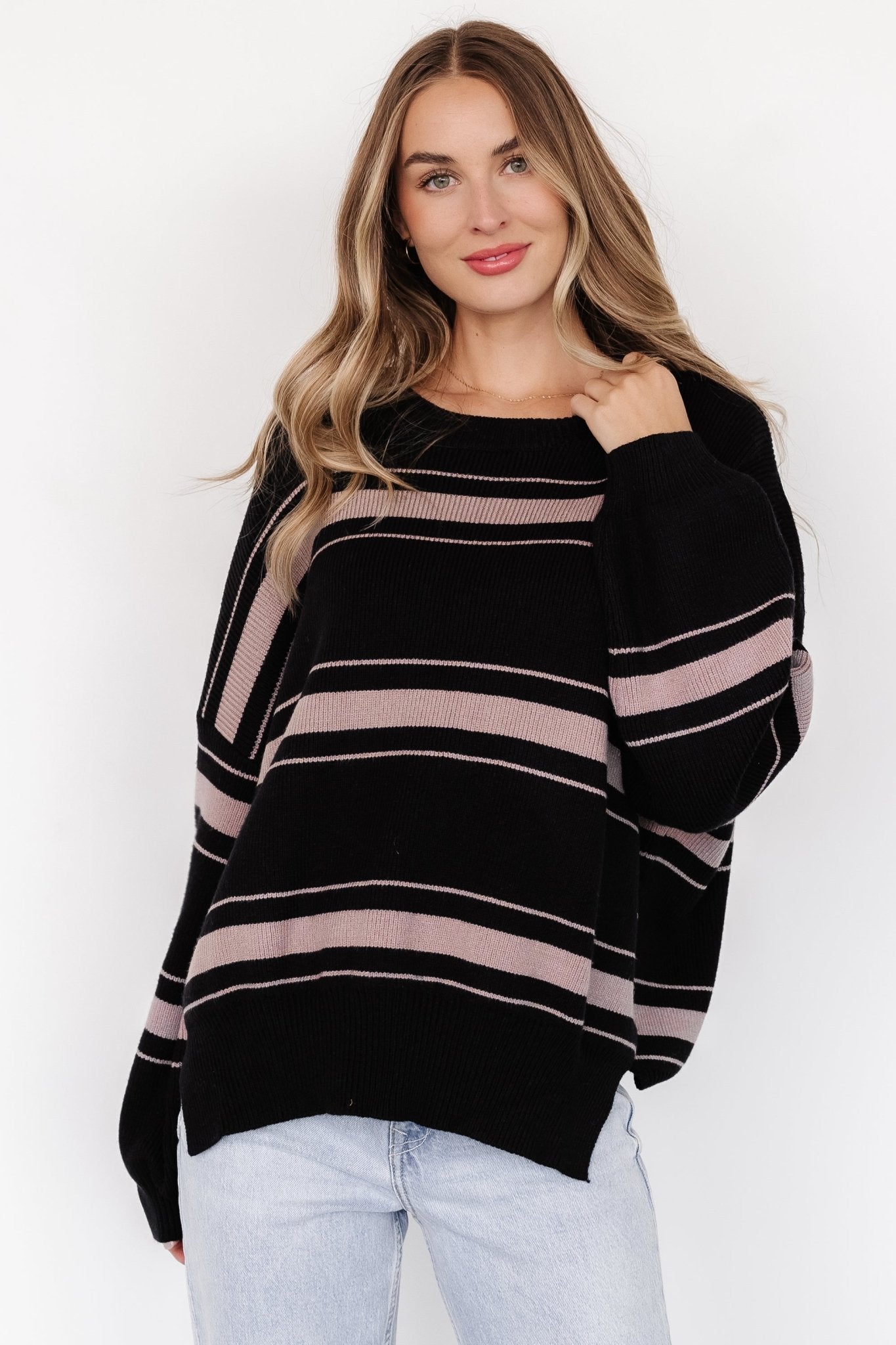 Charlie Striped Sweater | Black Buy Cheap Outlet