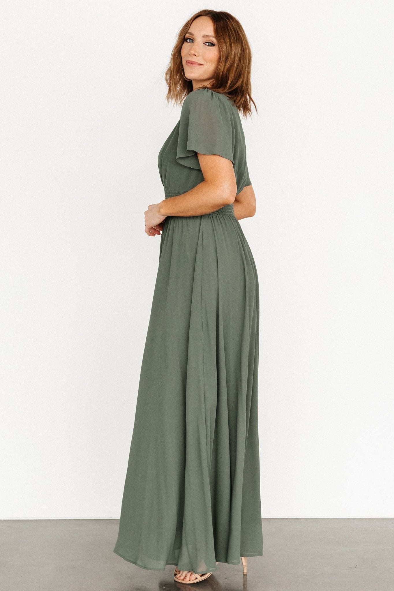 Birdie Maxi Dress | Dark Sage Outlet Exclusive