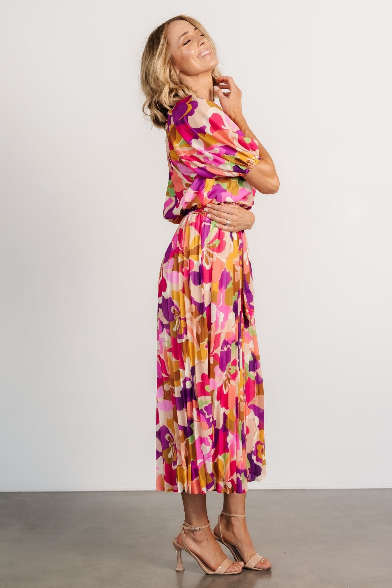 Maven Midi Dress | Multi Print Cheap Supply