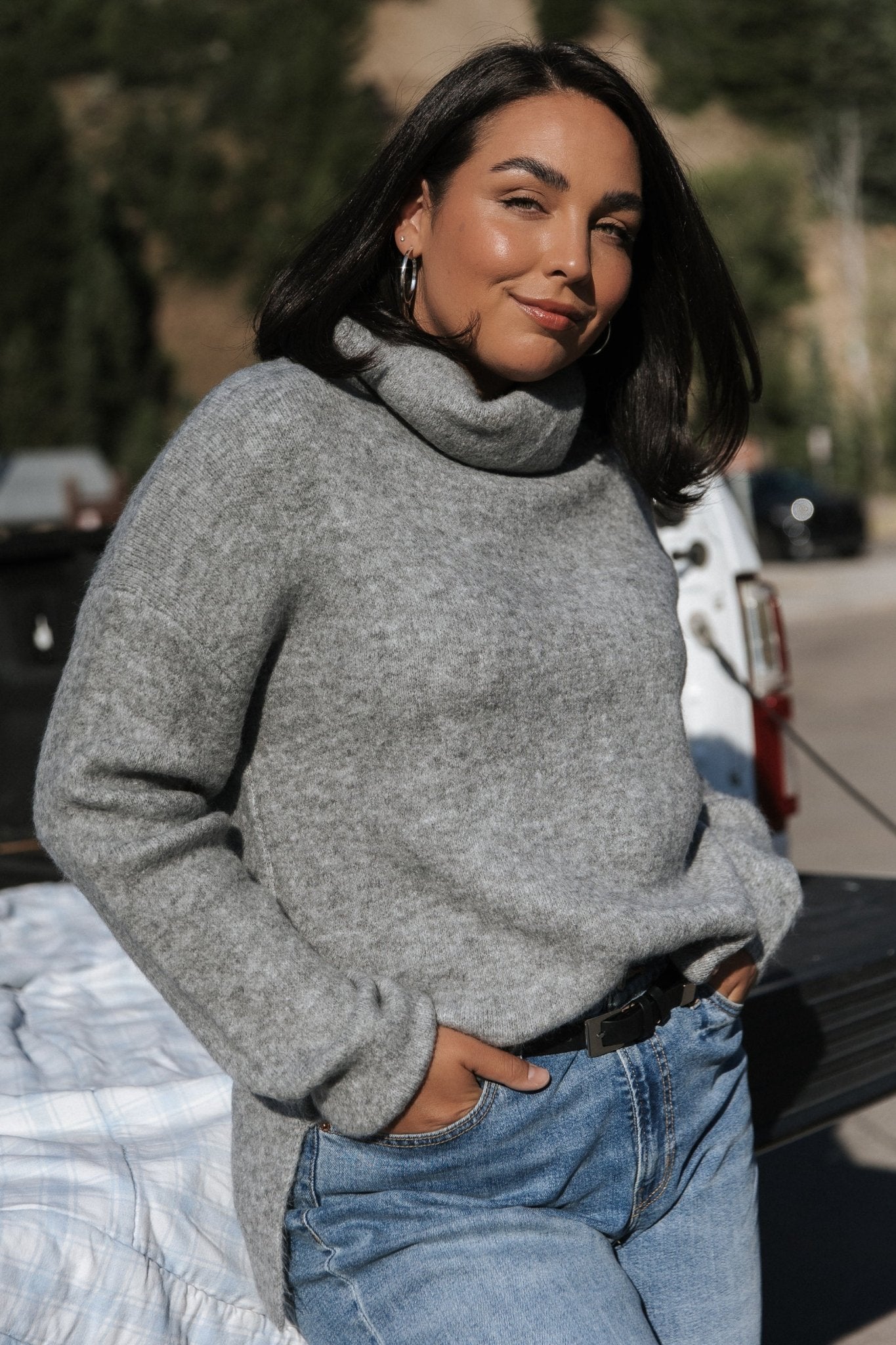 Lyon Turtleneck Sweater | Gray Clearance From China