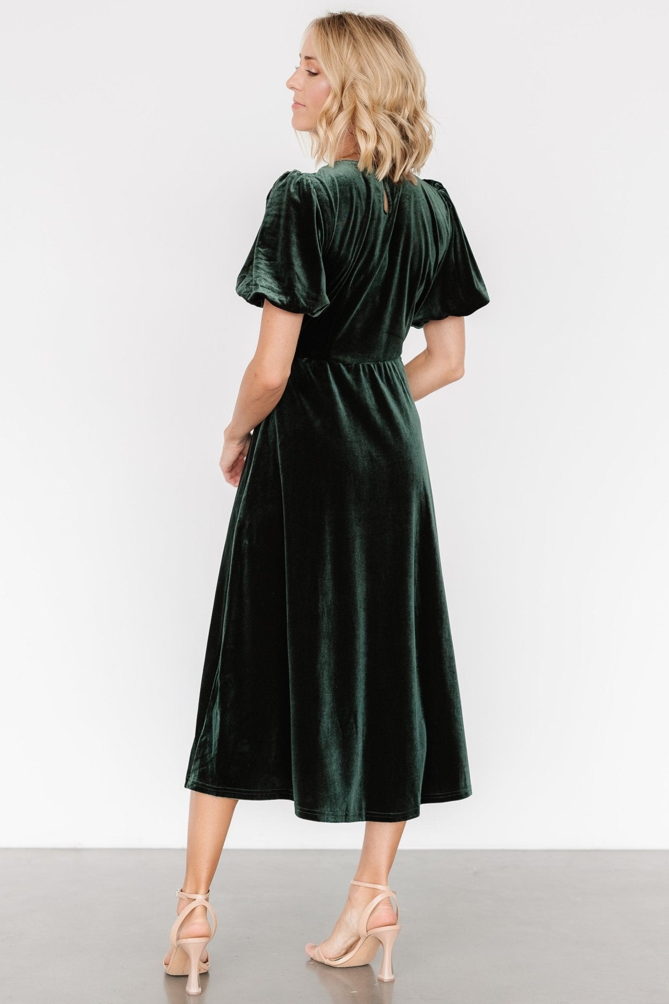 Nita Velvet Midi Dress | Deep Green Cheapest Pice Cheap Pice