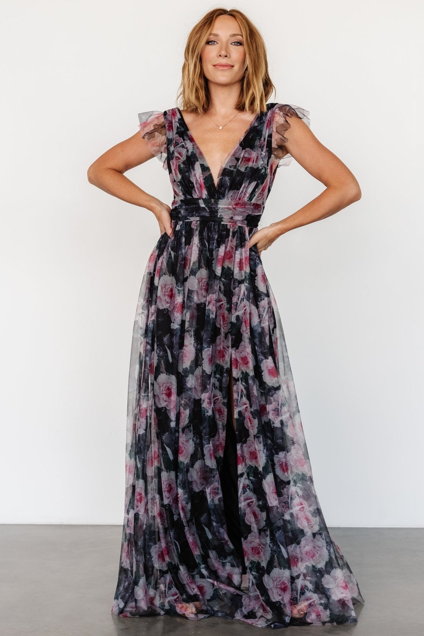 Carmine Maxi Dress | Black Floral Cheap Perfect