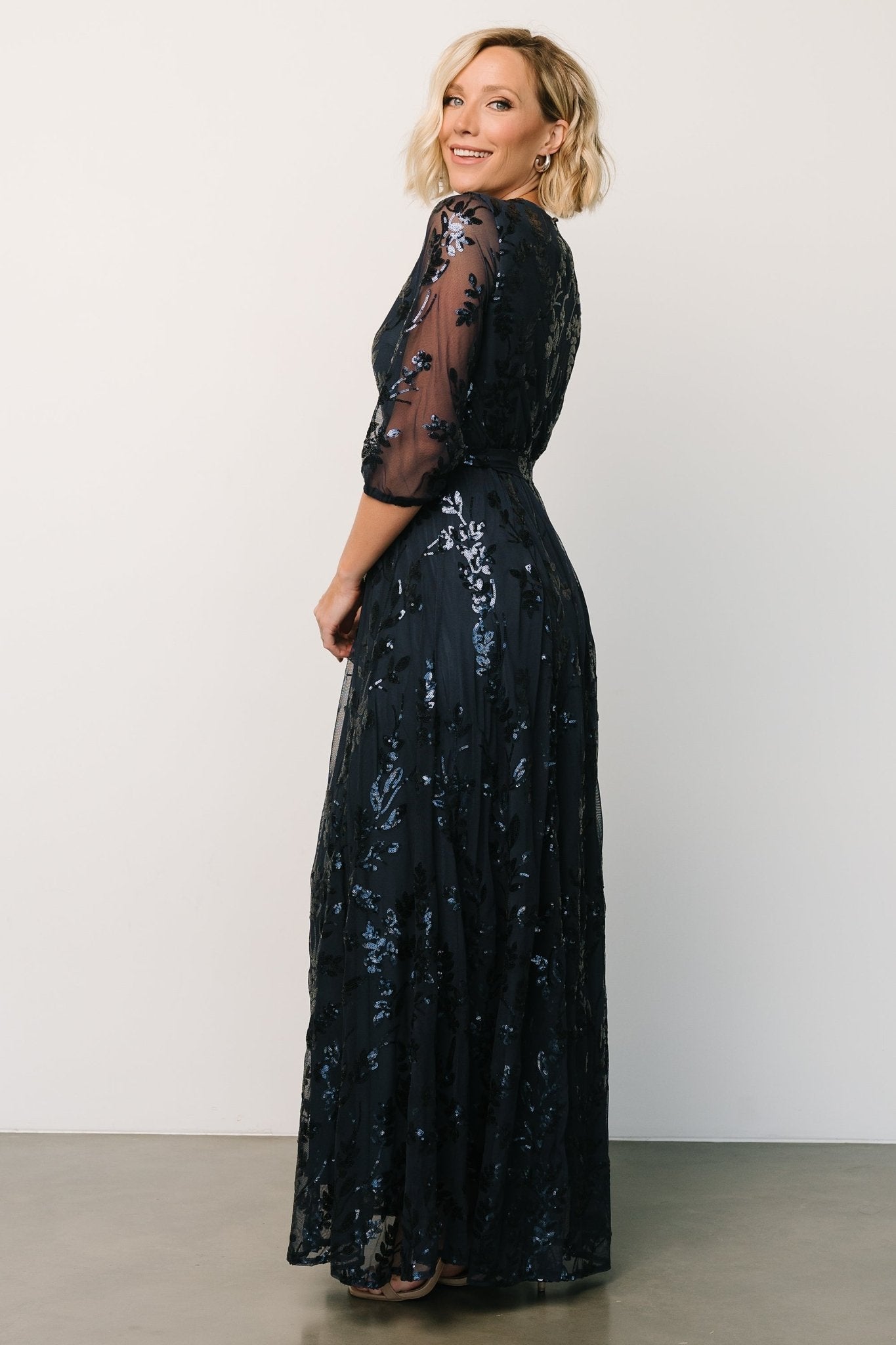 Destiny Sequin Maxi Dress | Navy Clearance Amazon