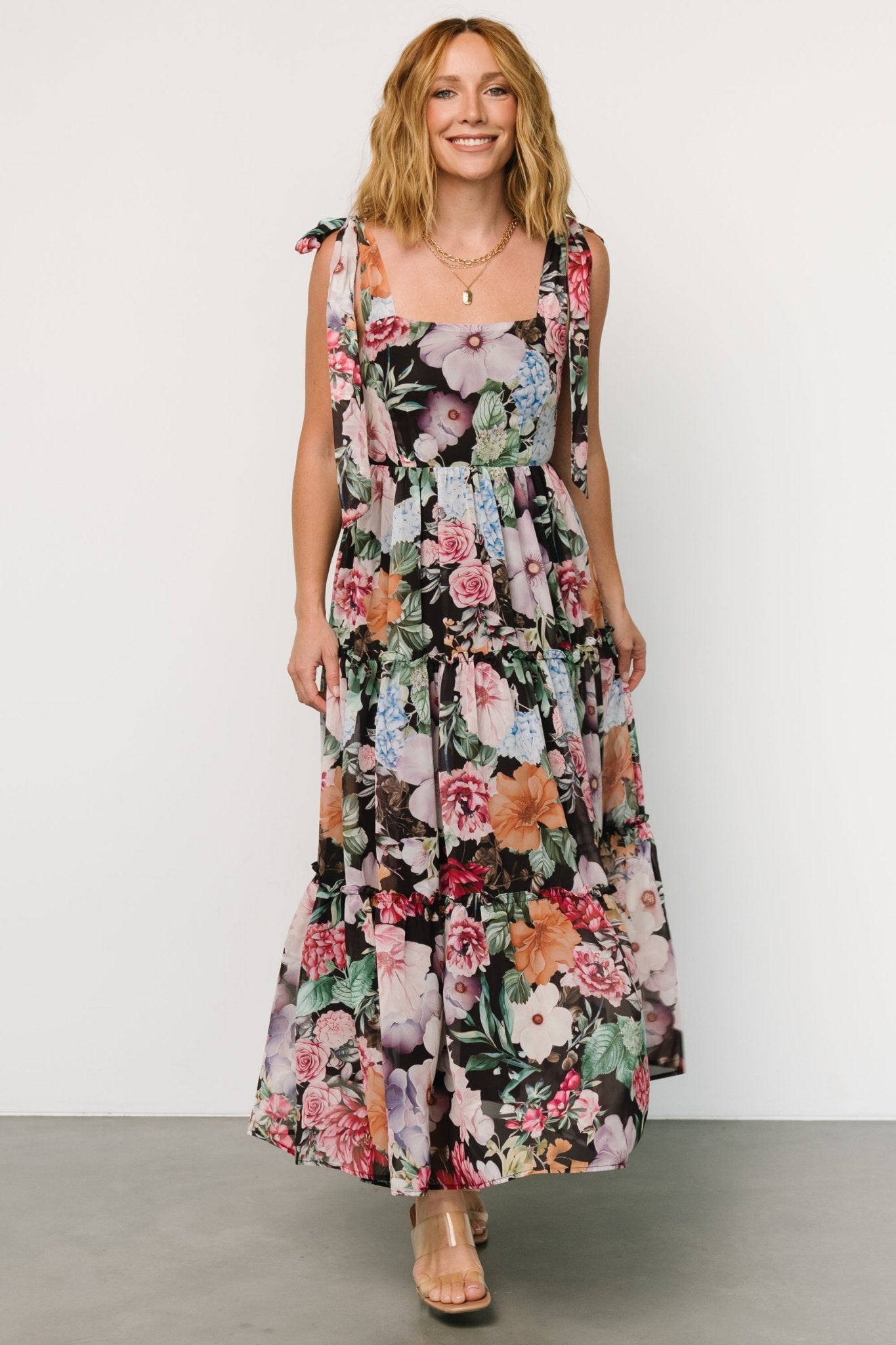 Anita Maxi Dress | Black Multi Floral Extremely Cheap Pice