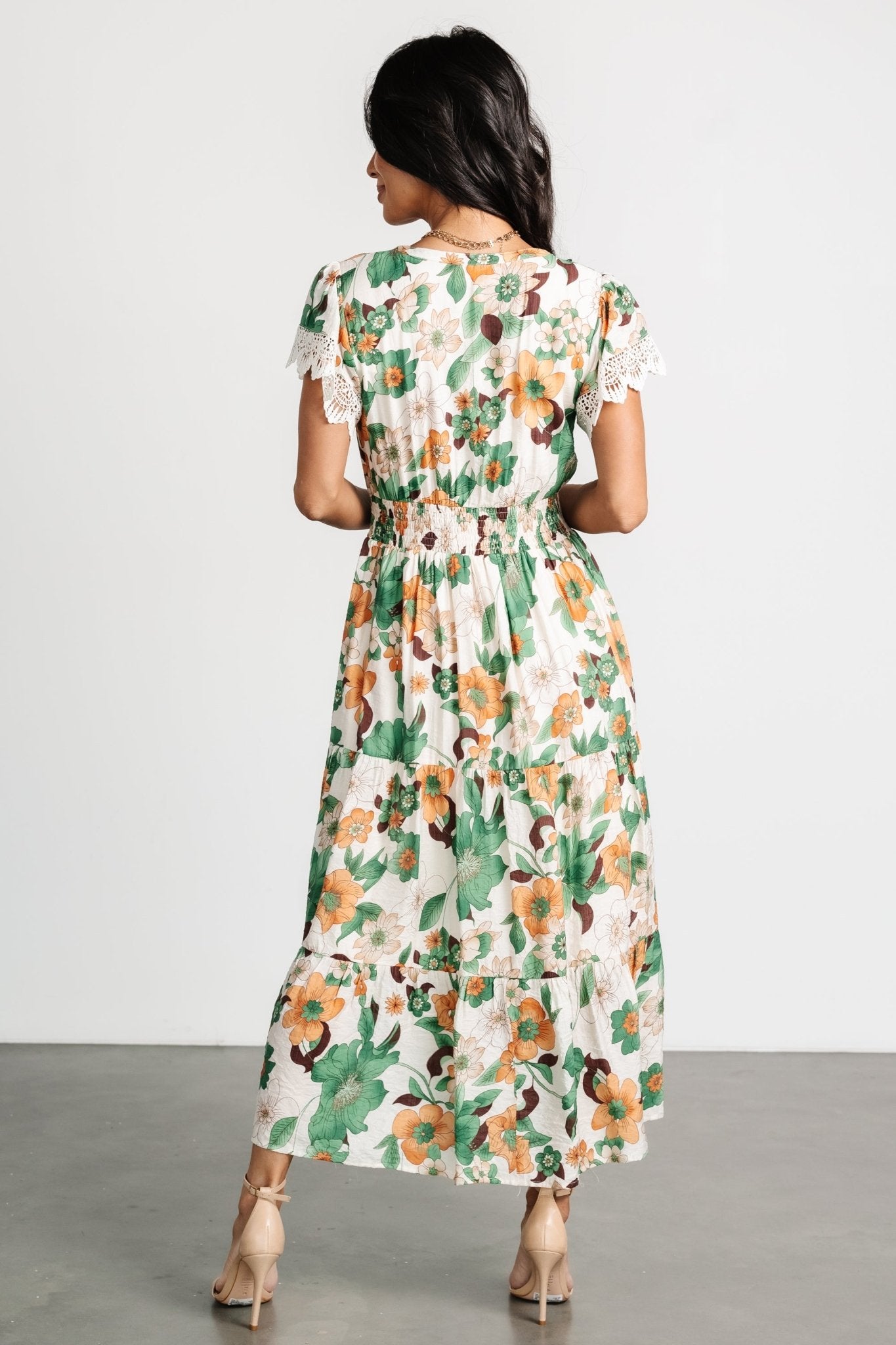 Aliyah Midi Dress | Green Floral Buy Cheap Perfect