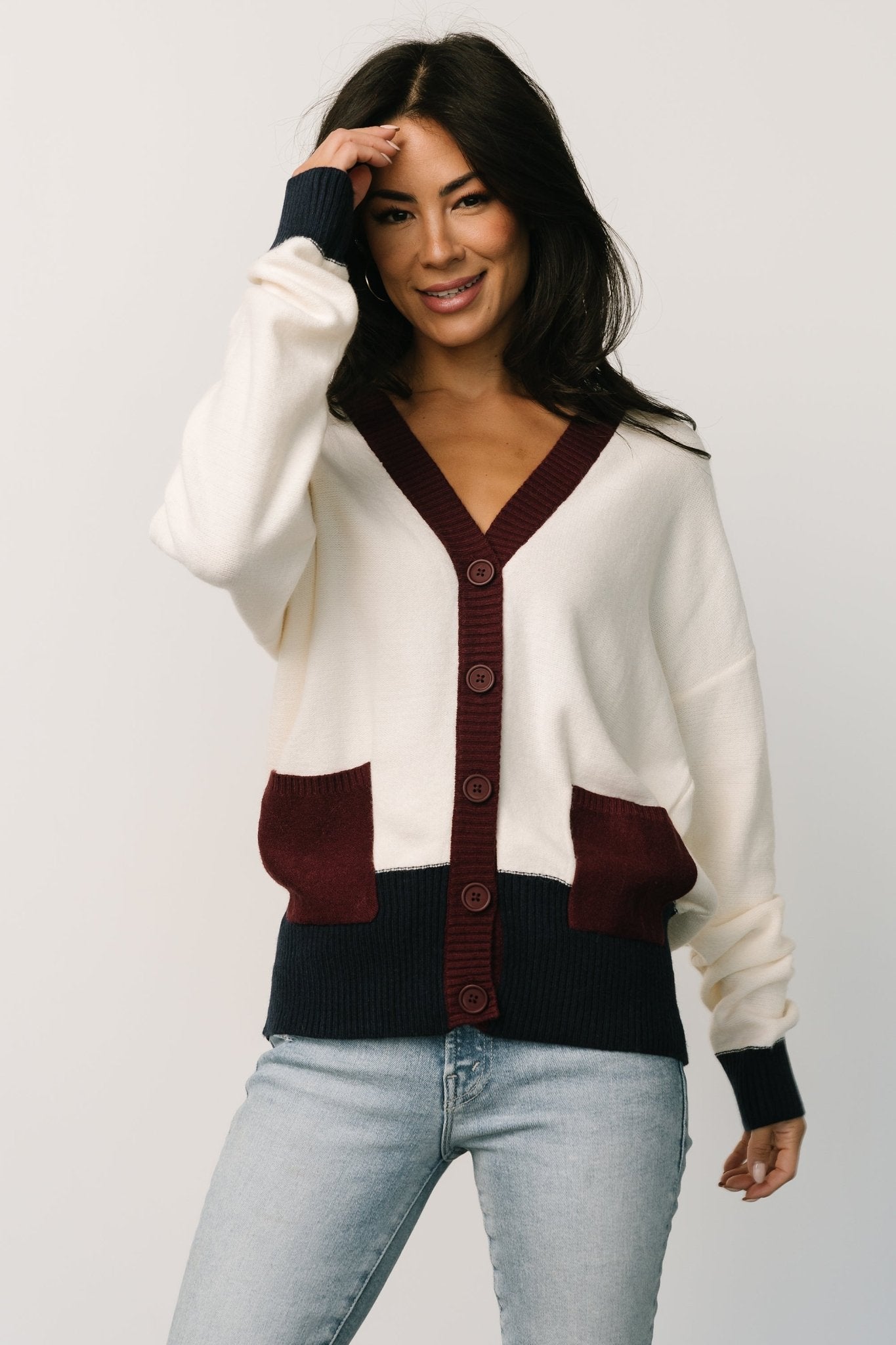 Jax Cardigan | Cream Multi Buy Cheap Order