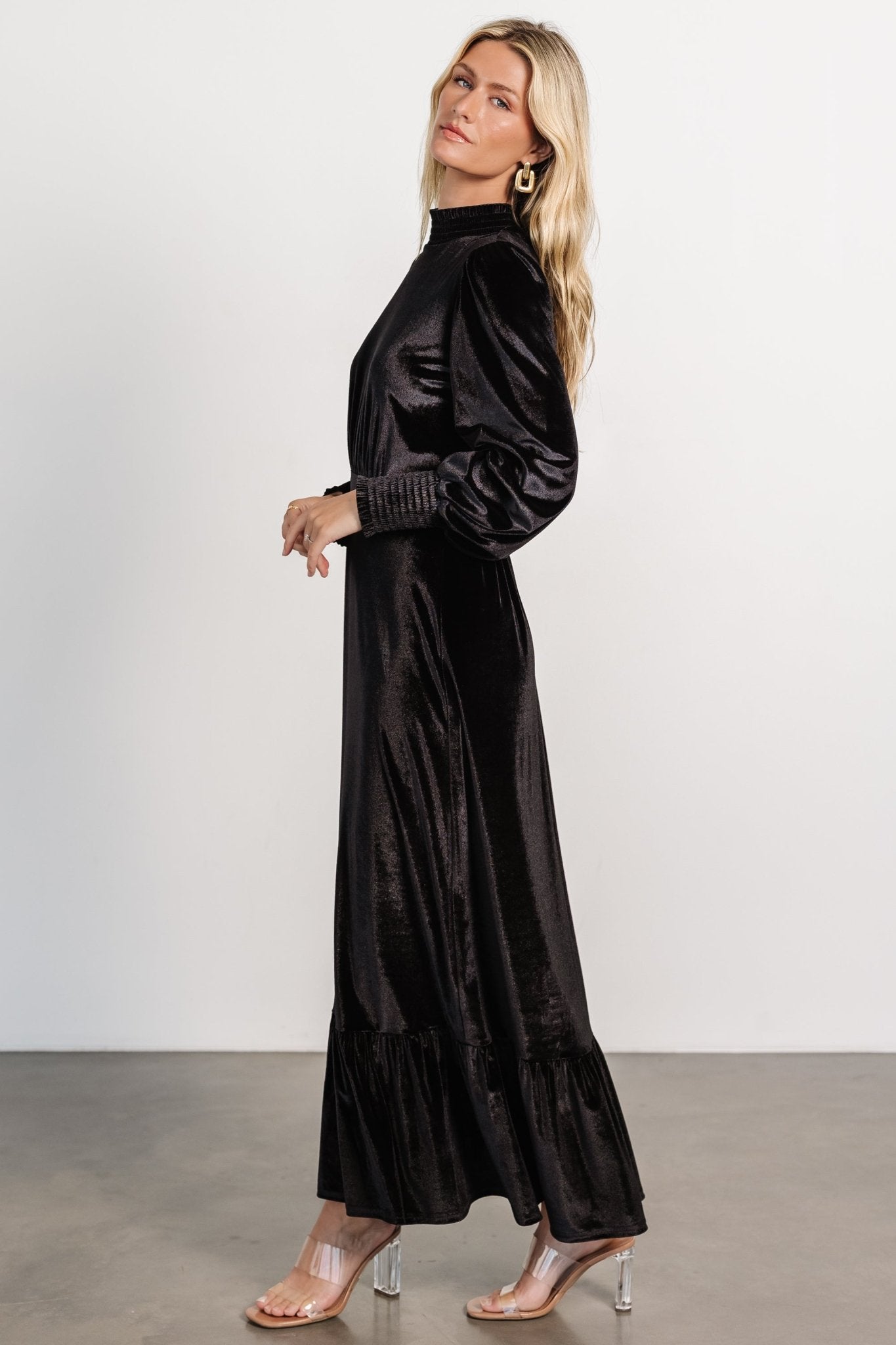 Elodie Velvet Maxi Dress | Black Buy Cheap For Cheap