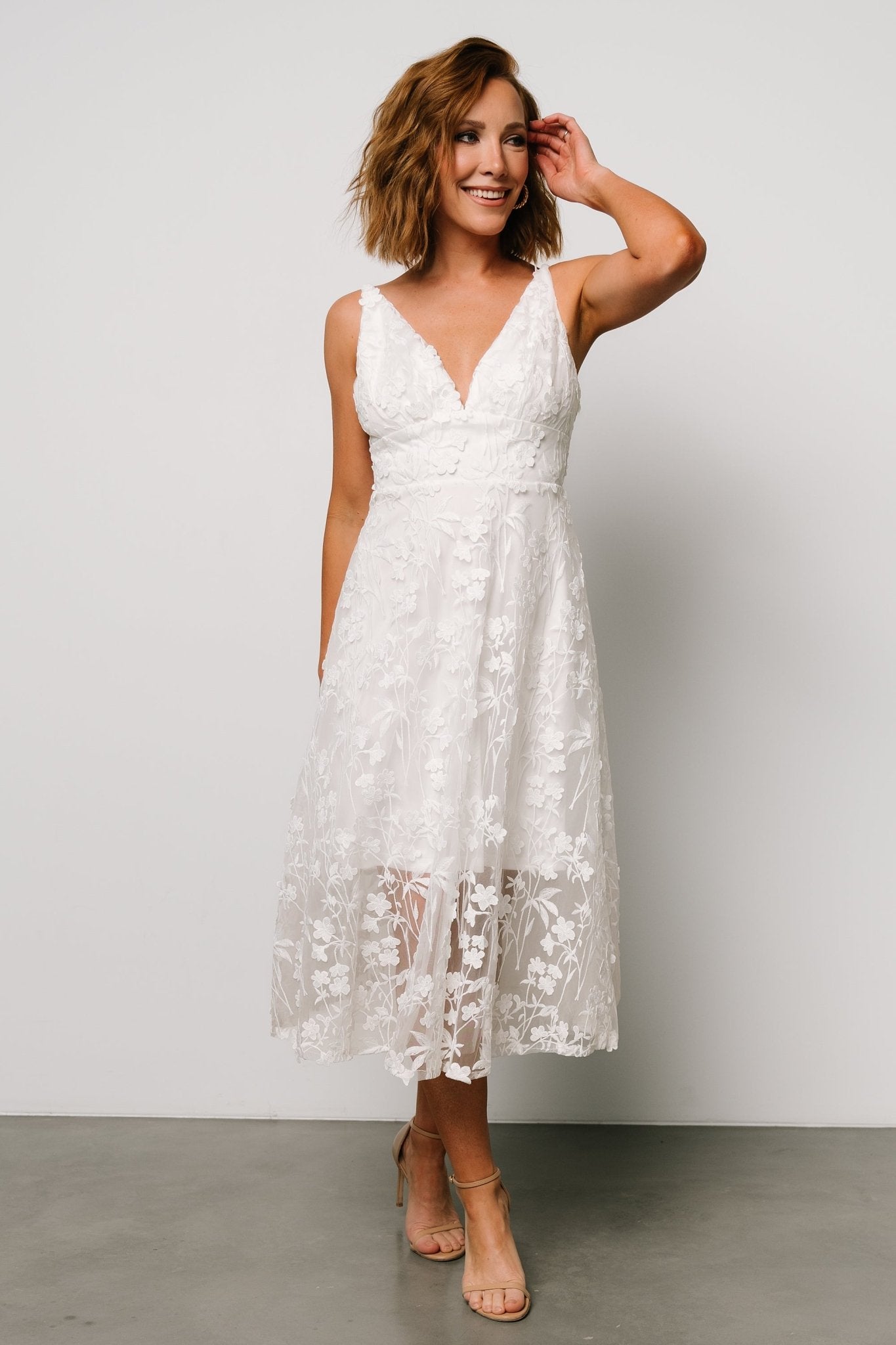 Larissa Midi Dress | Off White From China For Sale