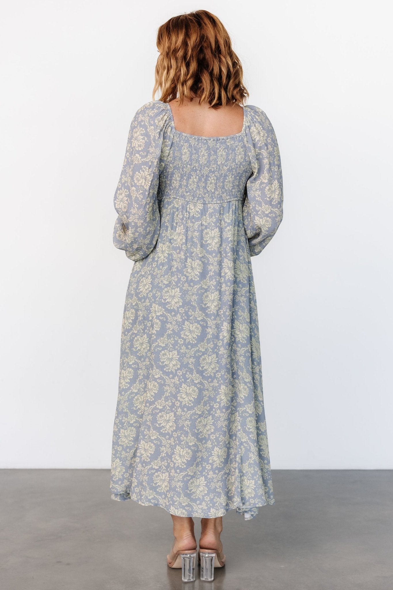 McKinney Dress | Blue + Vintage Cream Floral Buy Cheap Huge Surprise