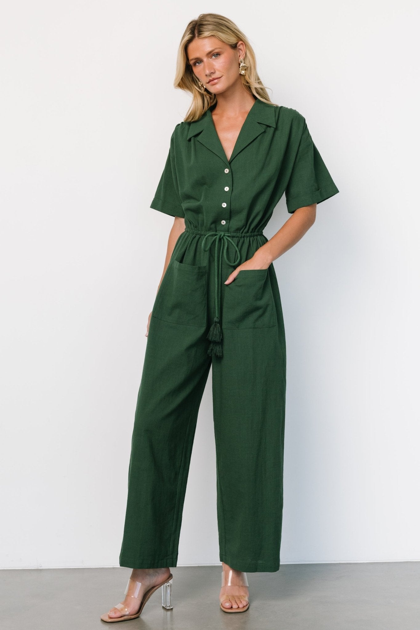 Hemming Jumpsuit | Green Many Kinds Of Online