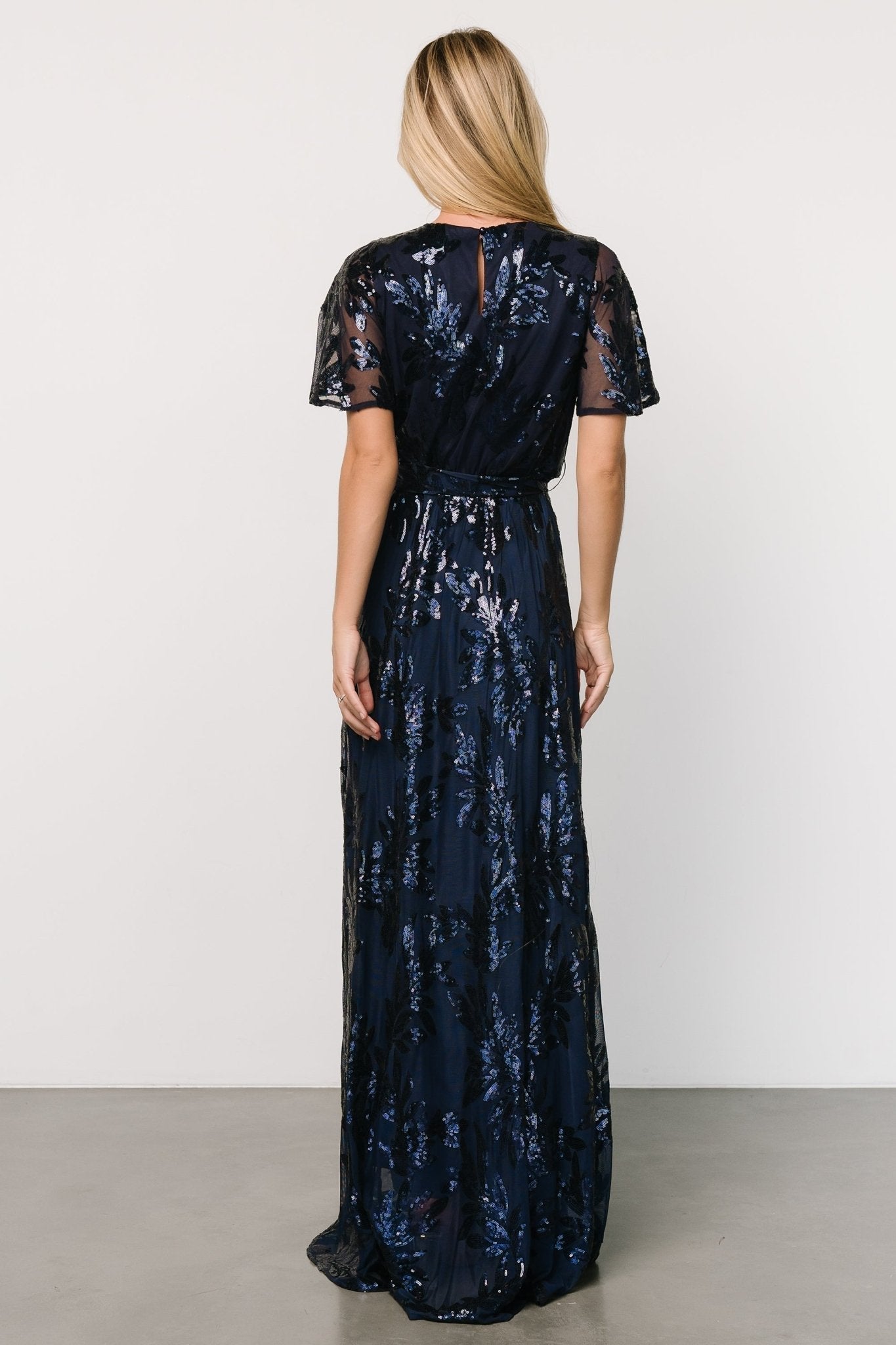 Muse Sequin Maxi Dress | Navy Manchester