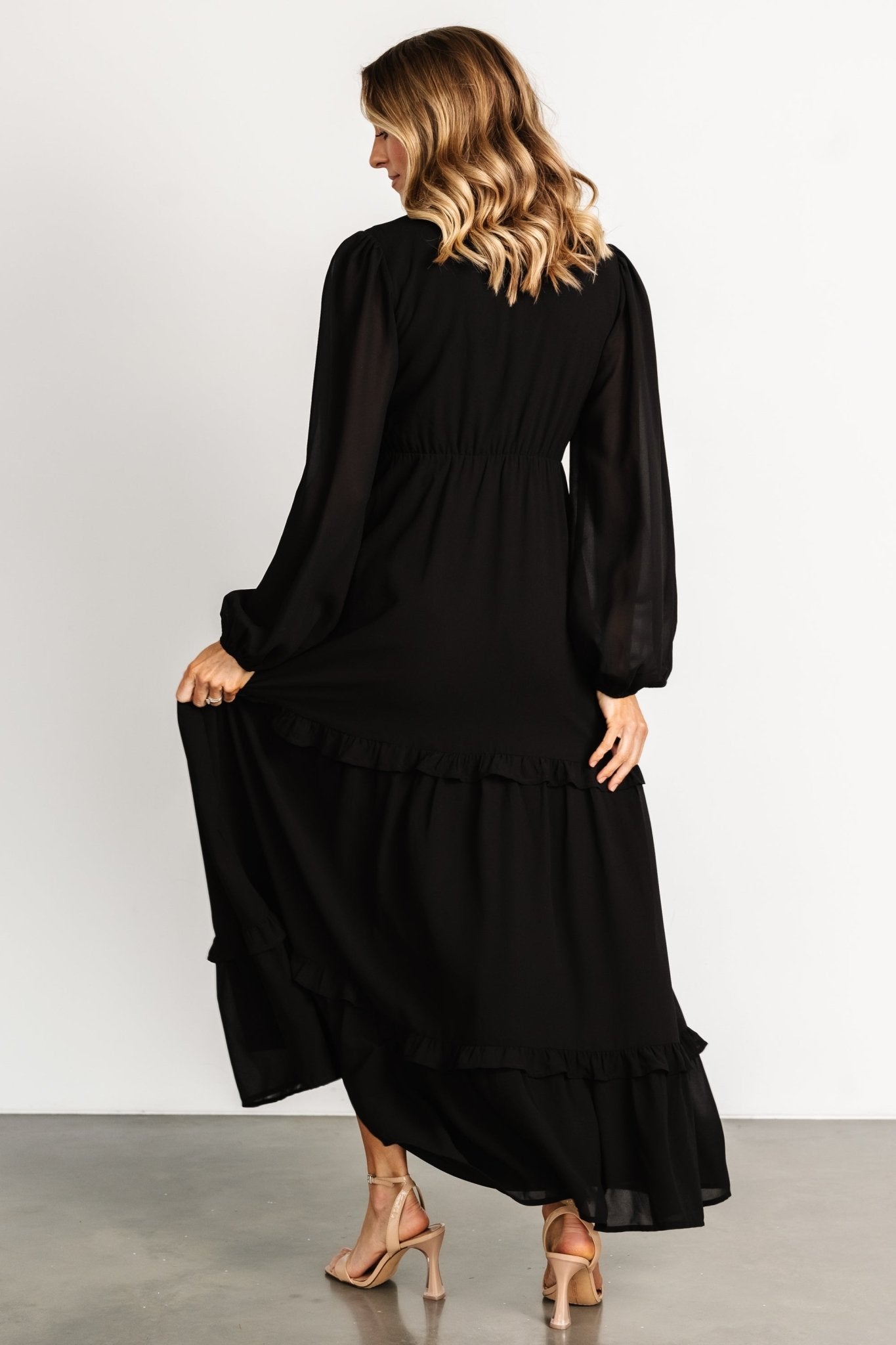 Bowman Deep V Maxi Dress | Black Buy Cheap Best