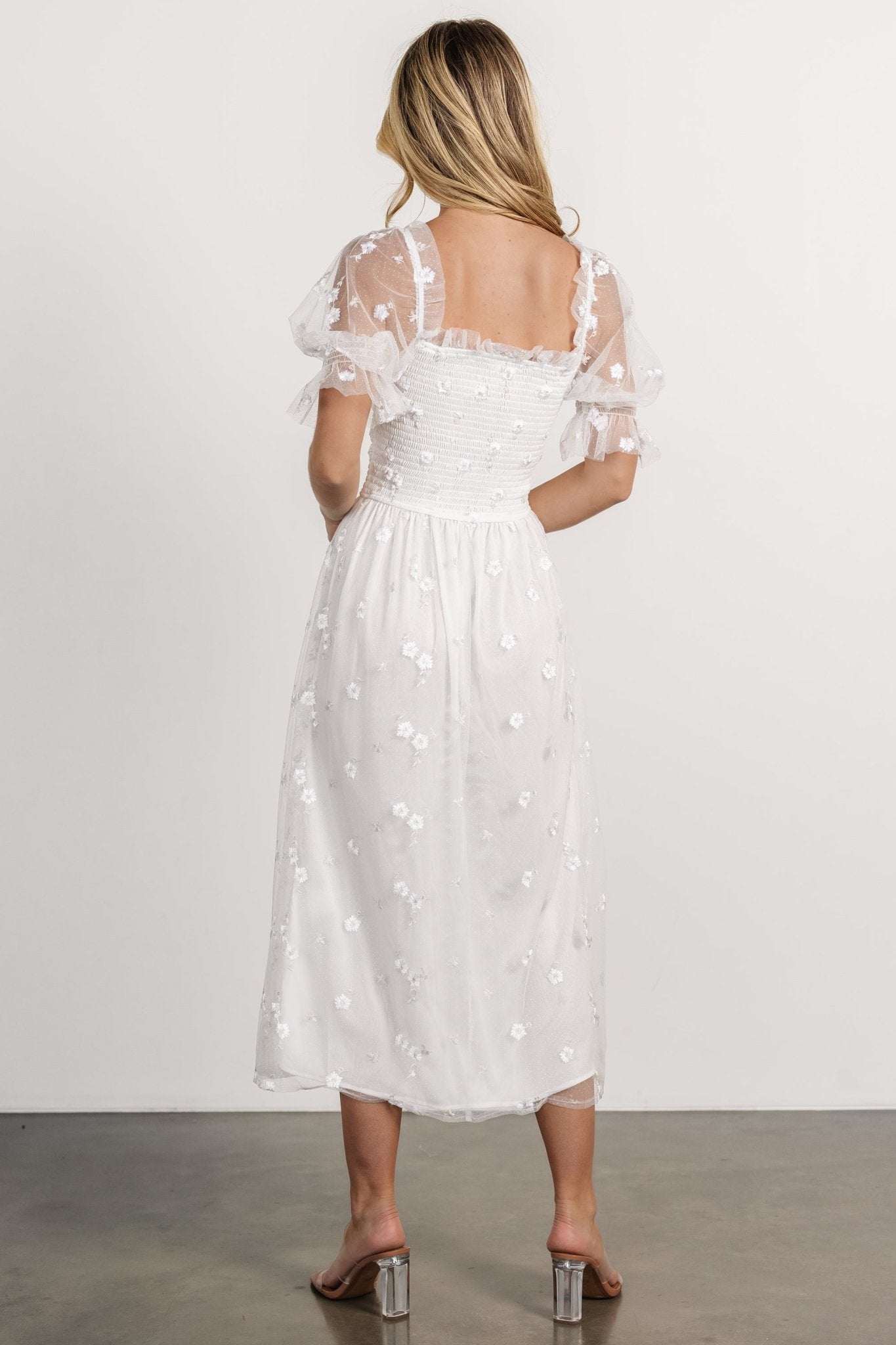 Emilia Embroidered Dress | Off White Cheap Fashion Style