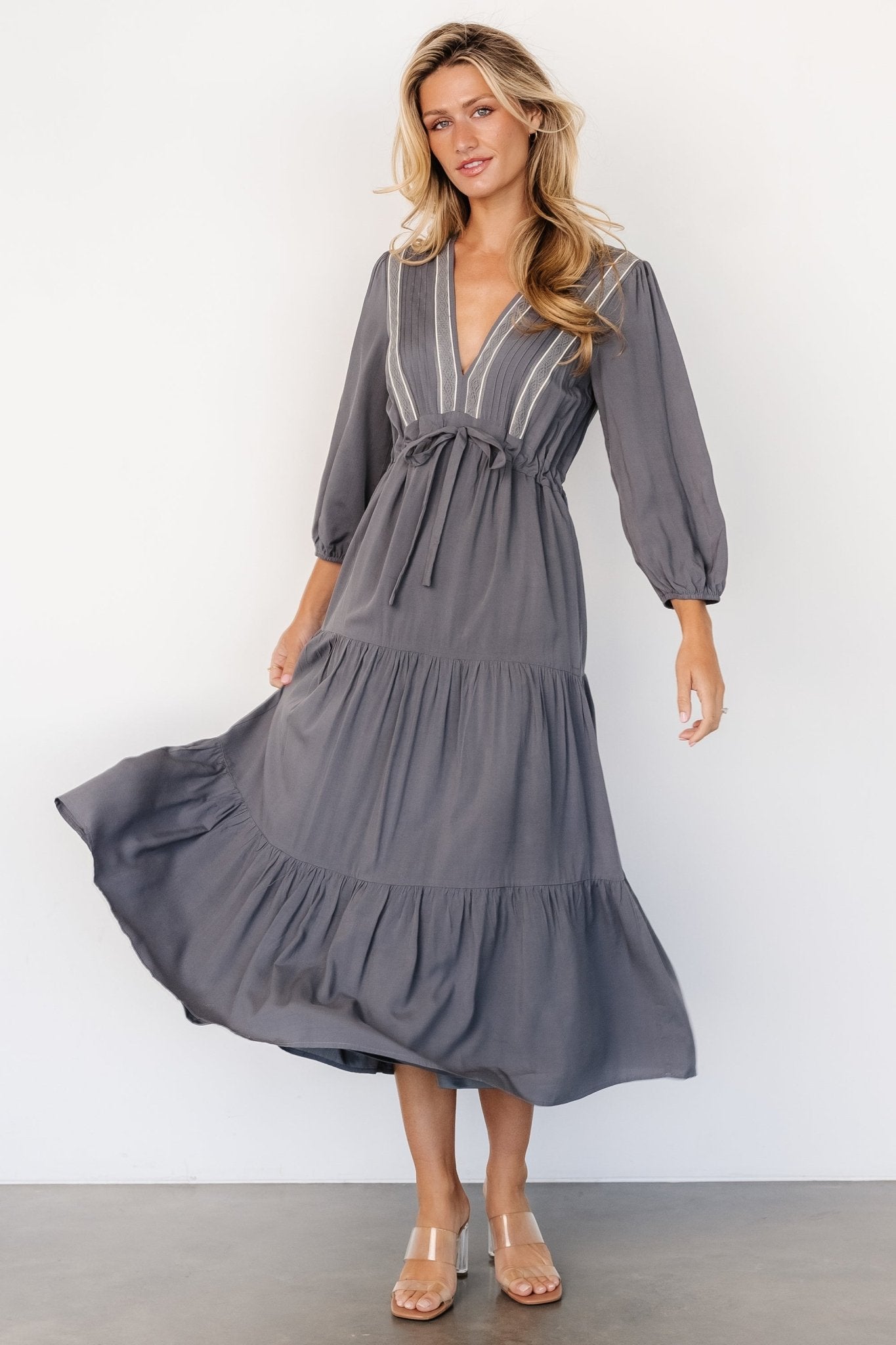 Antonia Dress | Dark Gray Cheap Sale Free Shipping