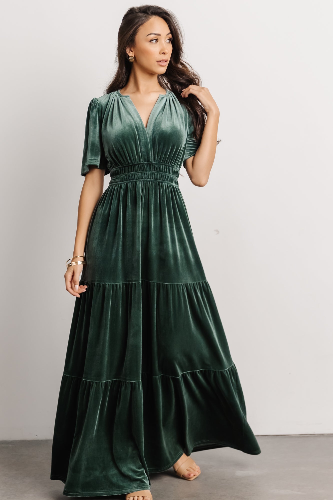 Artemis Velvet Maxi Dress | Deep Lagoon Exclusive Online