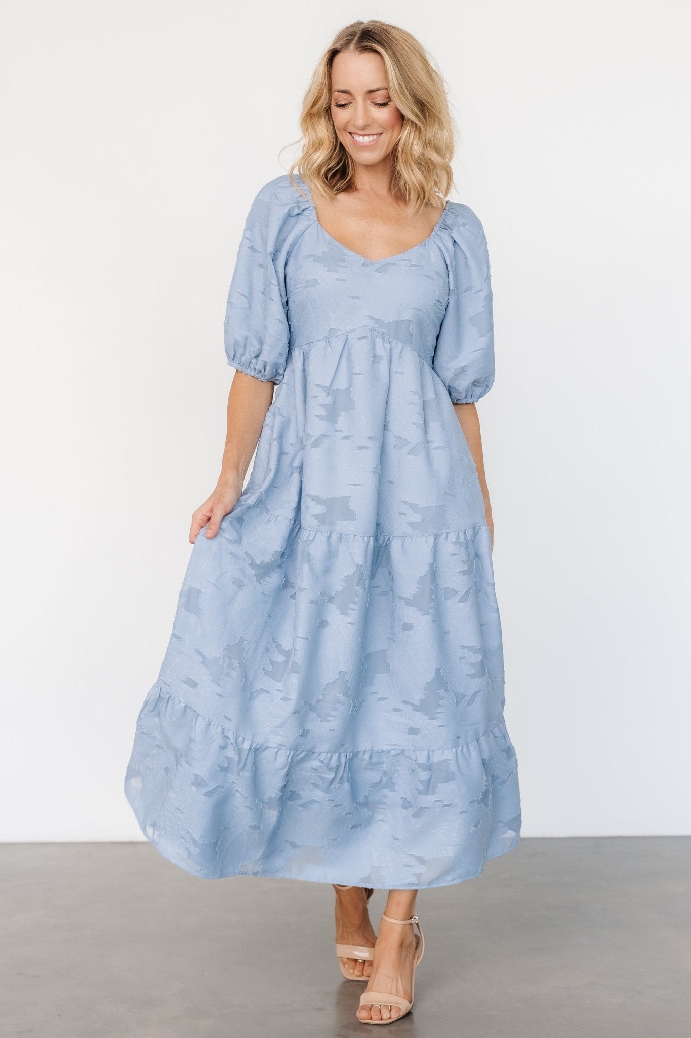 Hayward Dress | Dusty Blue Cheap Sale Buy