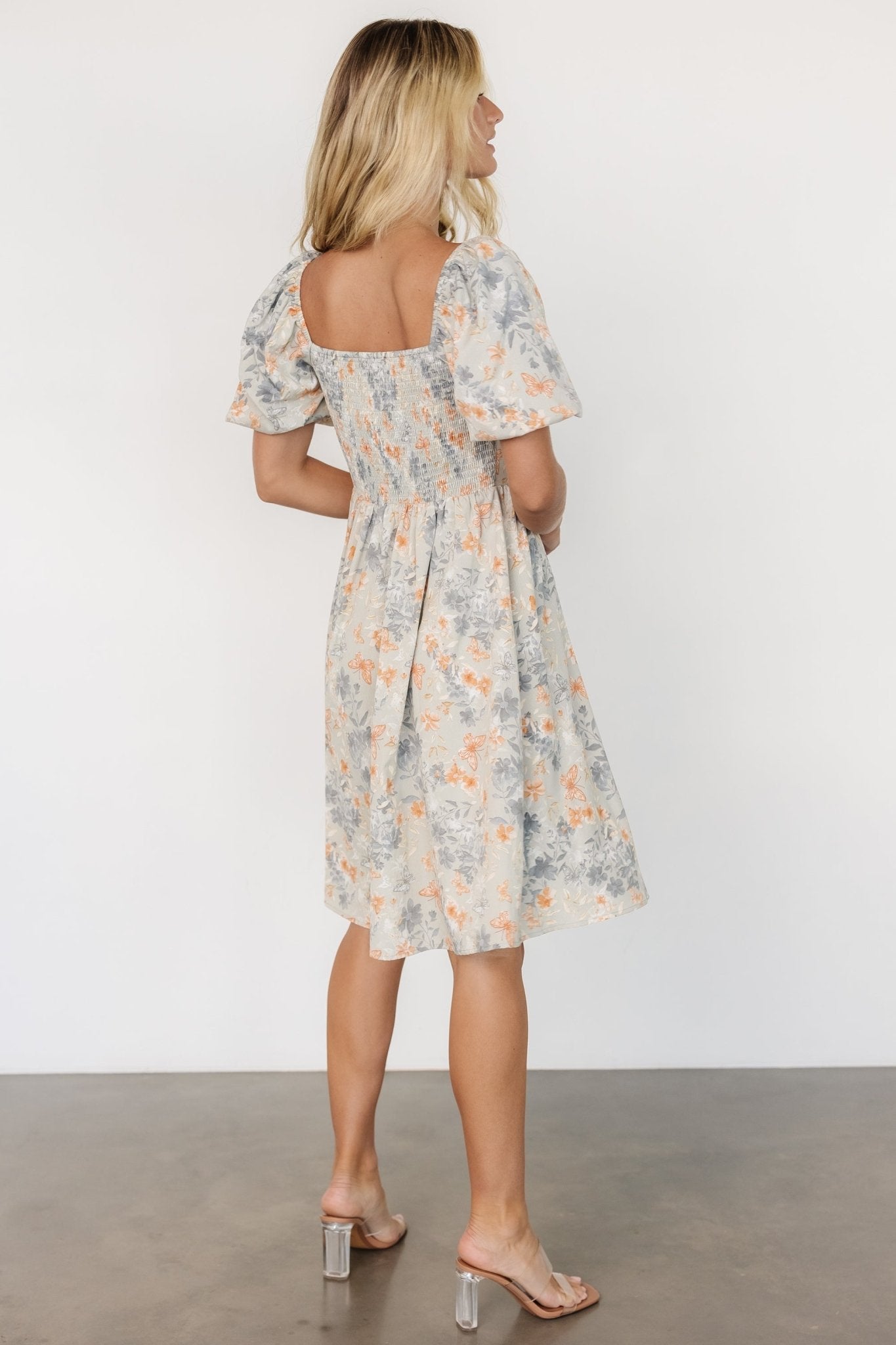 Sonnet Short Dress | Dusty Blue Print Free Shipping Eastbay