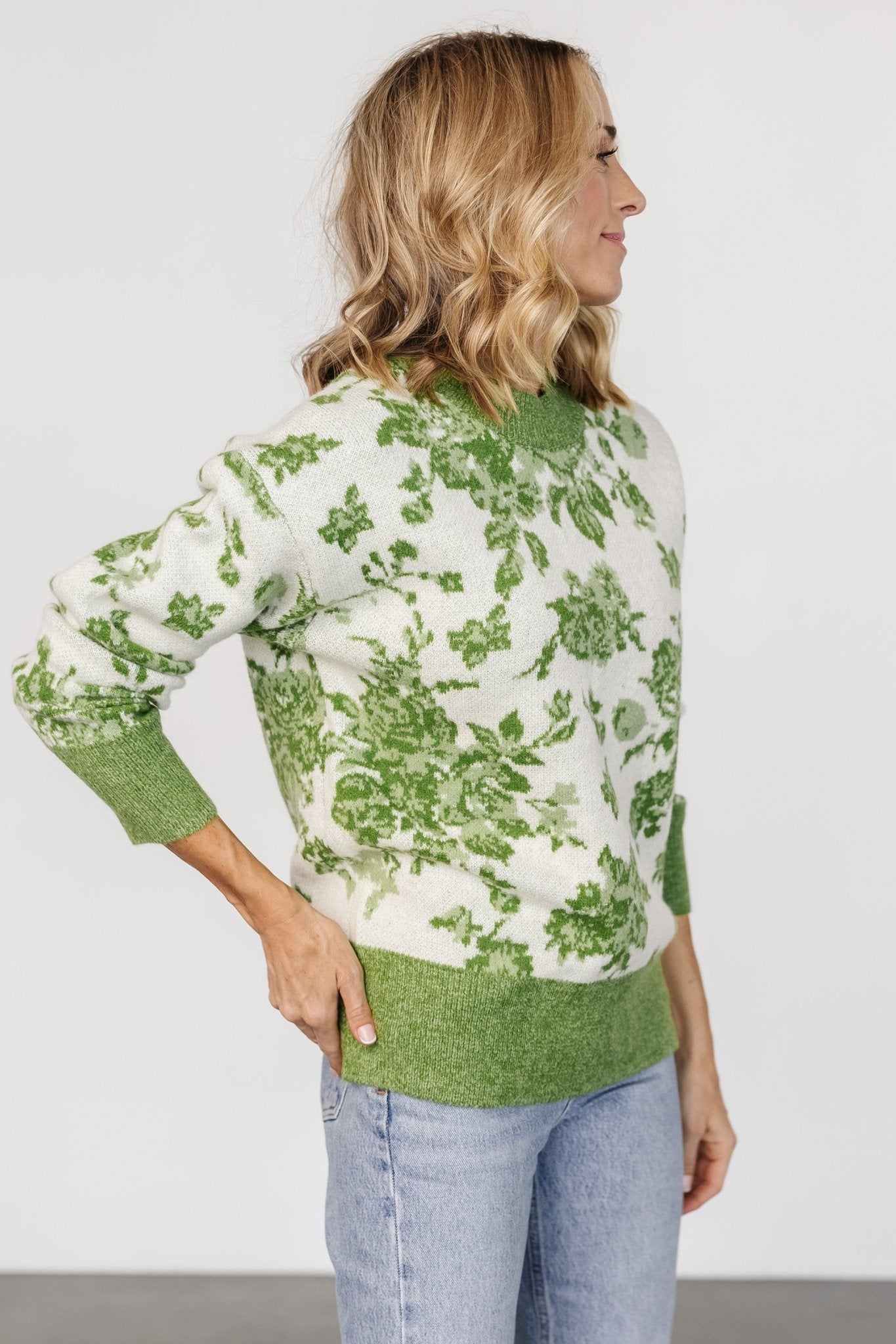 Legend Sweater | Light Green Print Outlet Newest