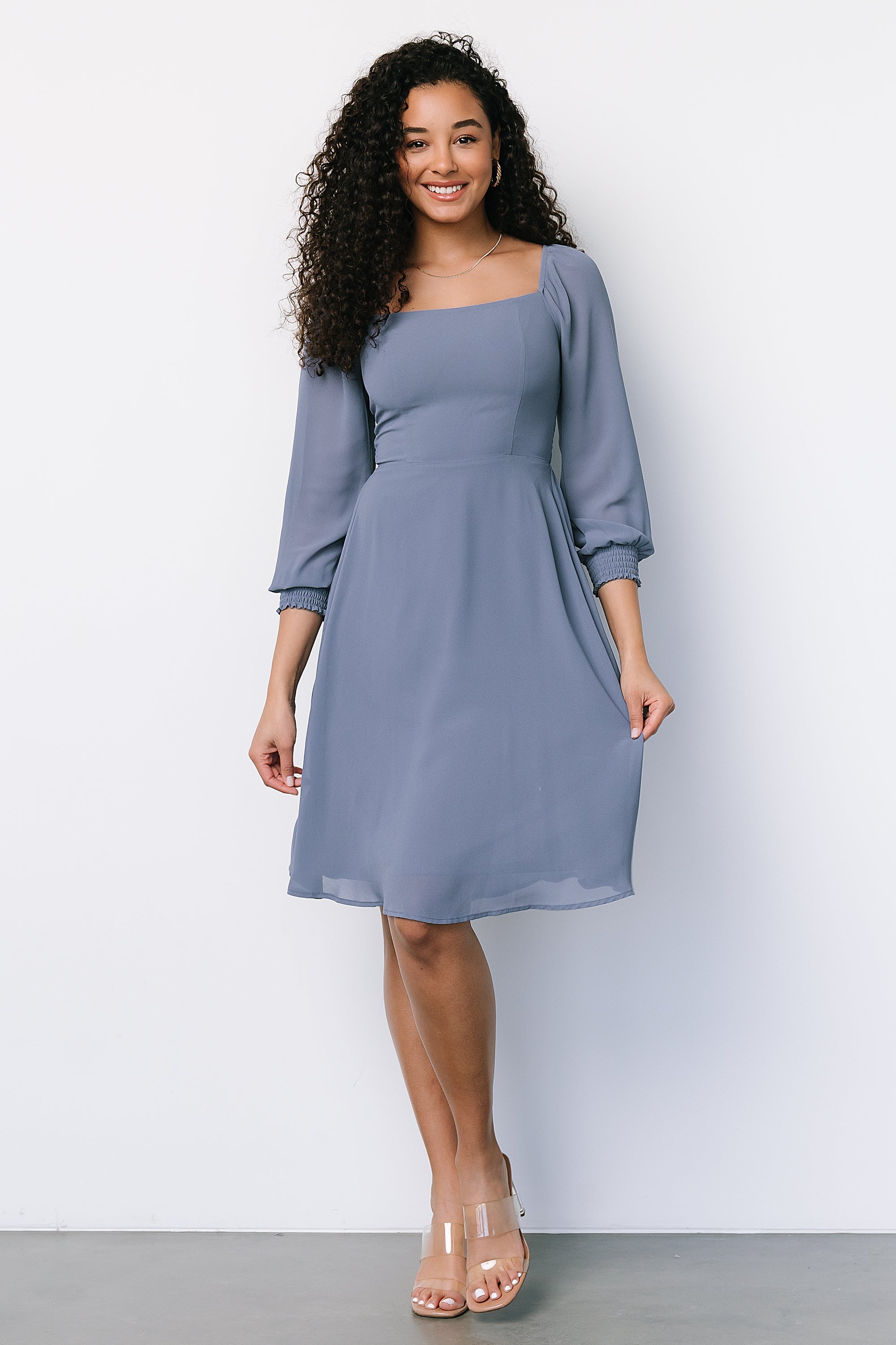 Elise Short Dress | Whisper Blue Cheap Low Cost