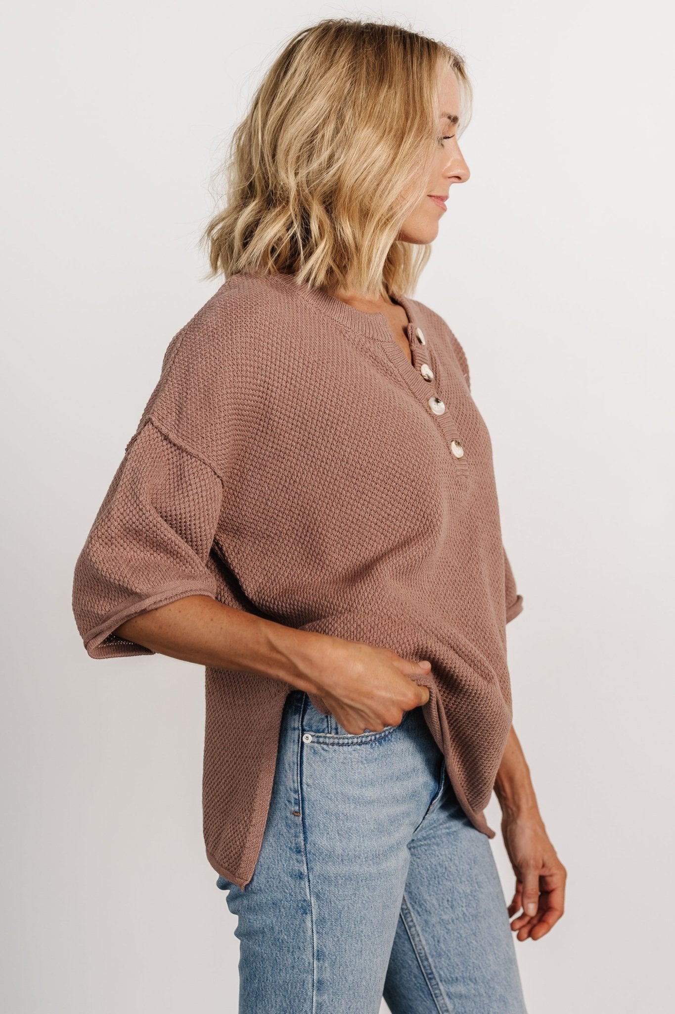 Maddock Knit Top | Mocha Cheap Sale Buy