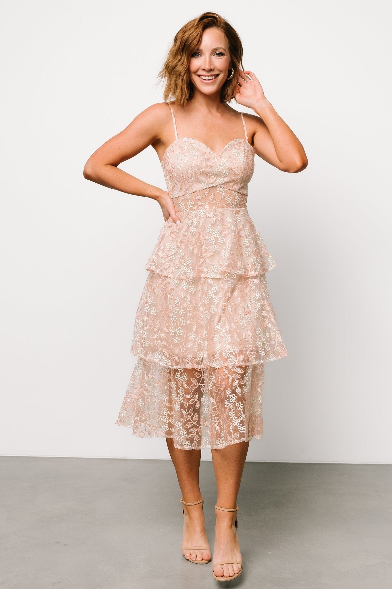 Georgiana Embroidered Midi Dress | Nude + Rose Get Authentic