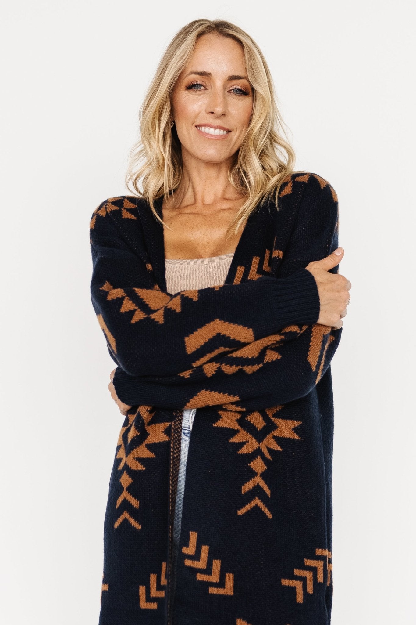 Hays Oversized Cardigan | Navy + Camel Release Dates Cheap Online