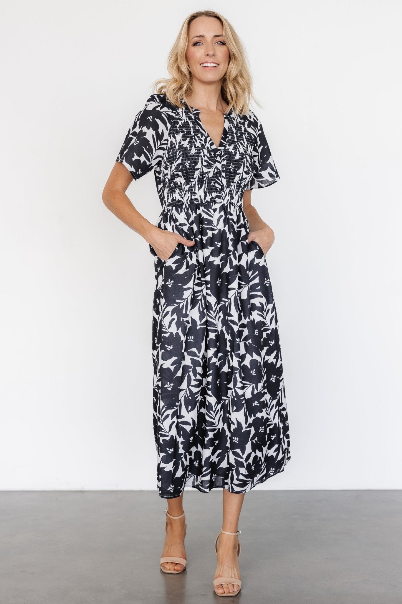 Annise Midi Dress | Black Floral How Much Online