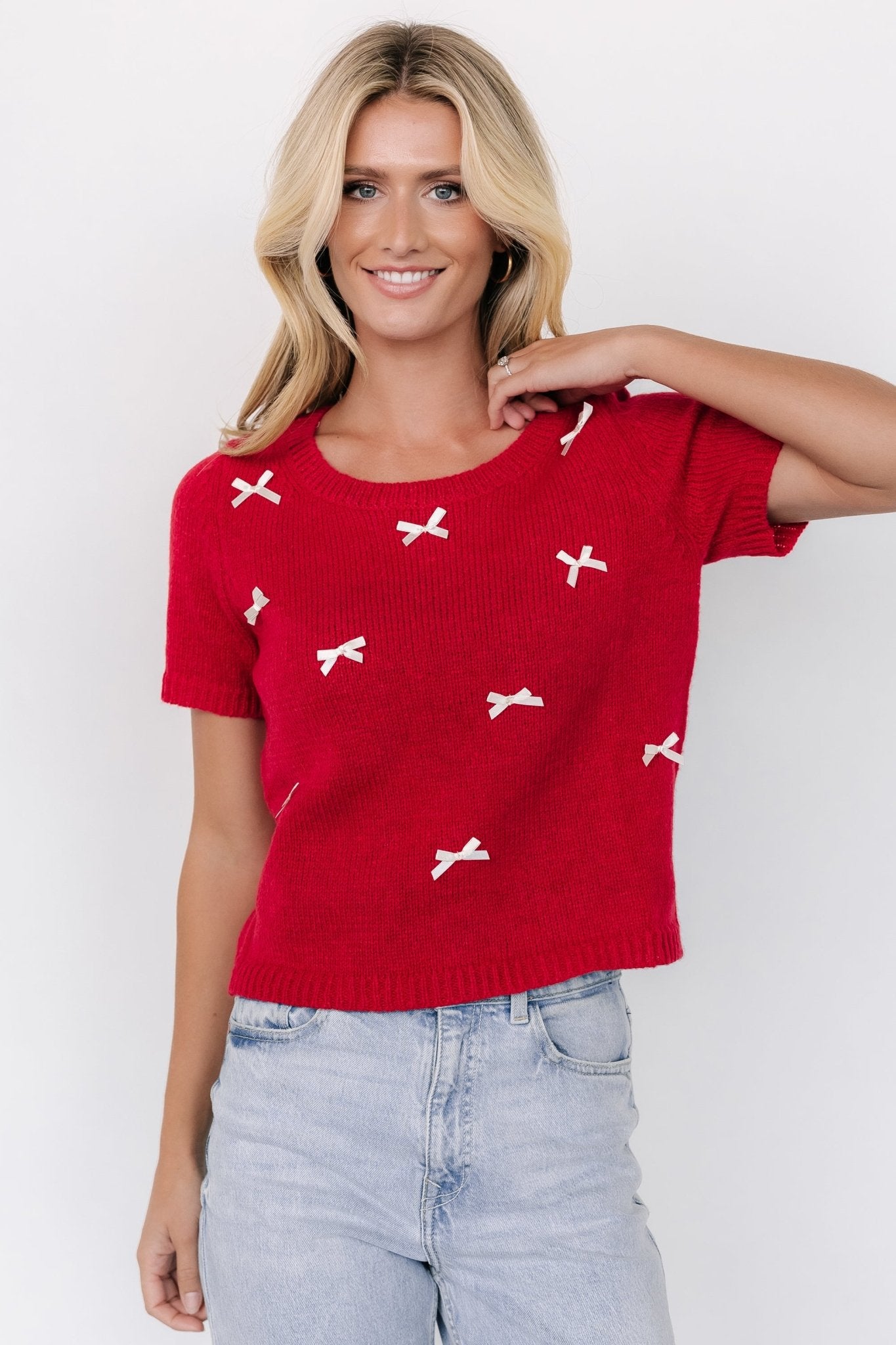 Chloe Bow Sweater | Red Outlet Release Dates