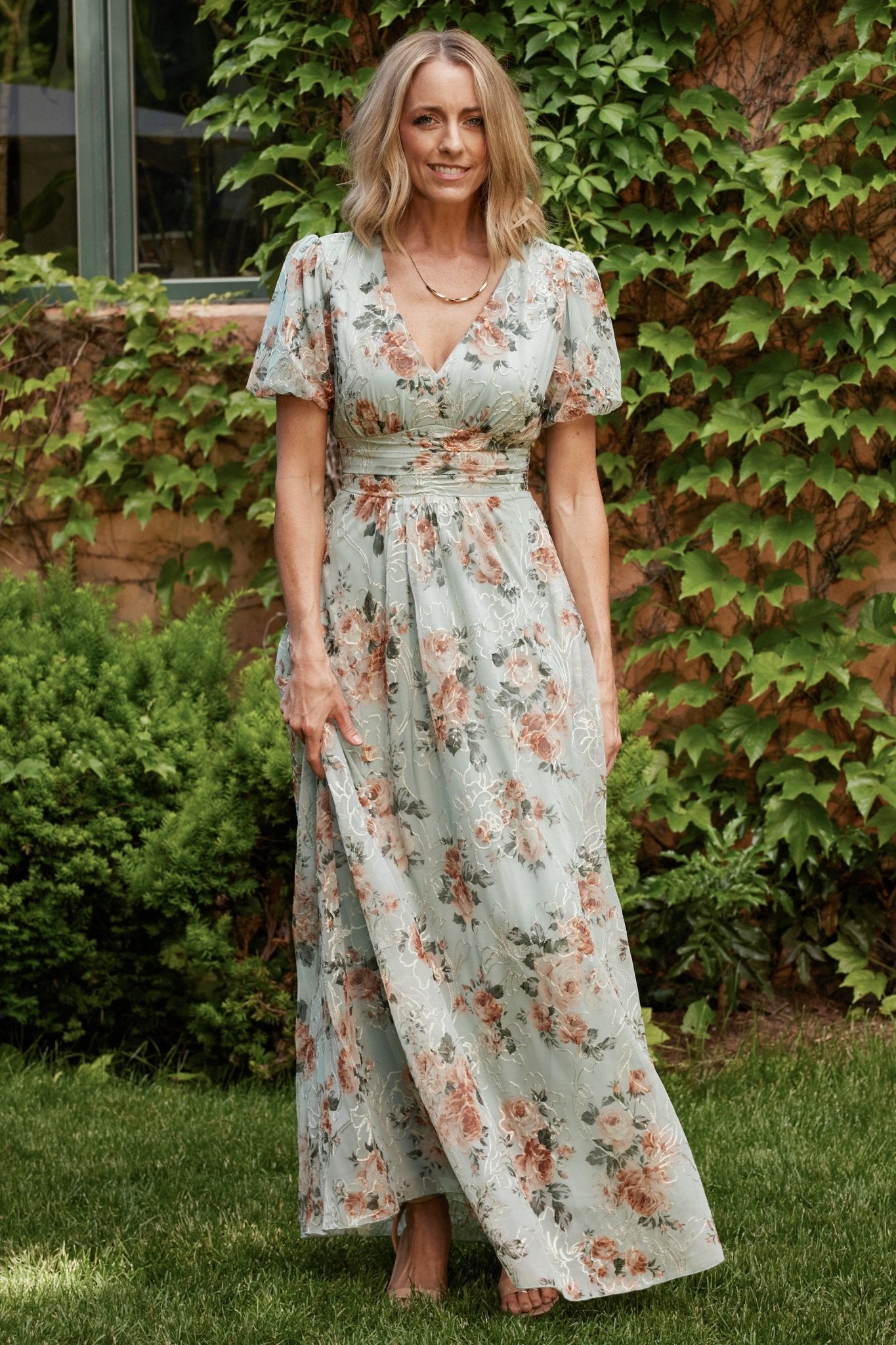 Ardley Maxi Dress | Sage Floral View