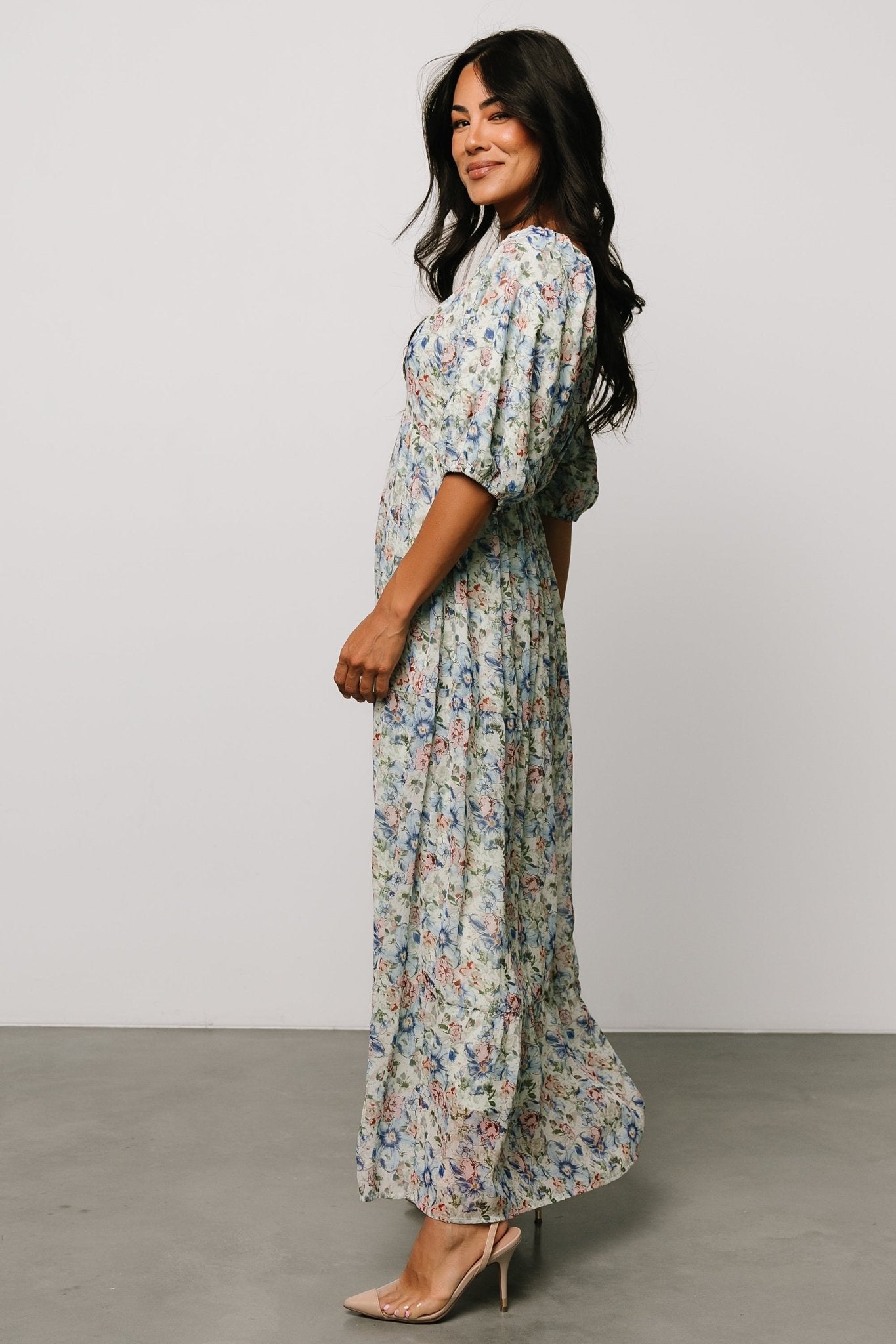 Ginny Maxi Dress | Light Green Floral Sale Cheap Pice