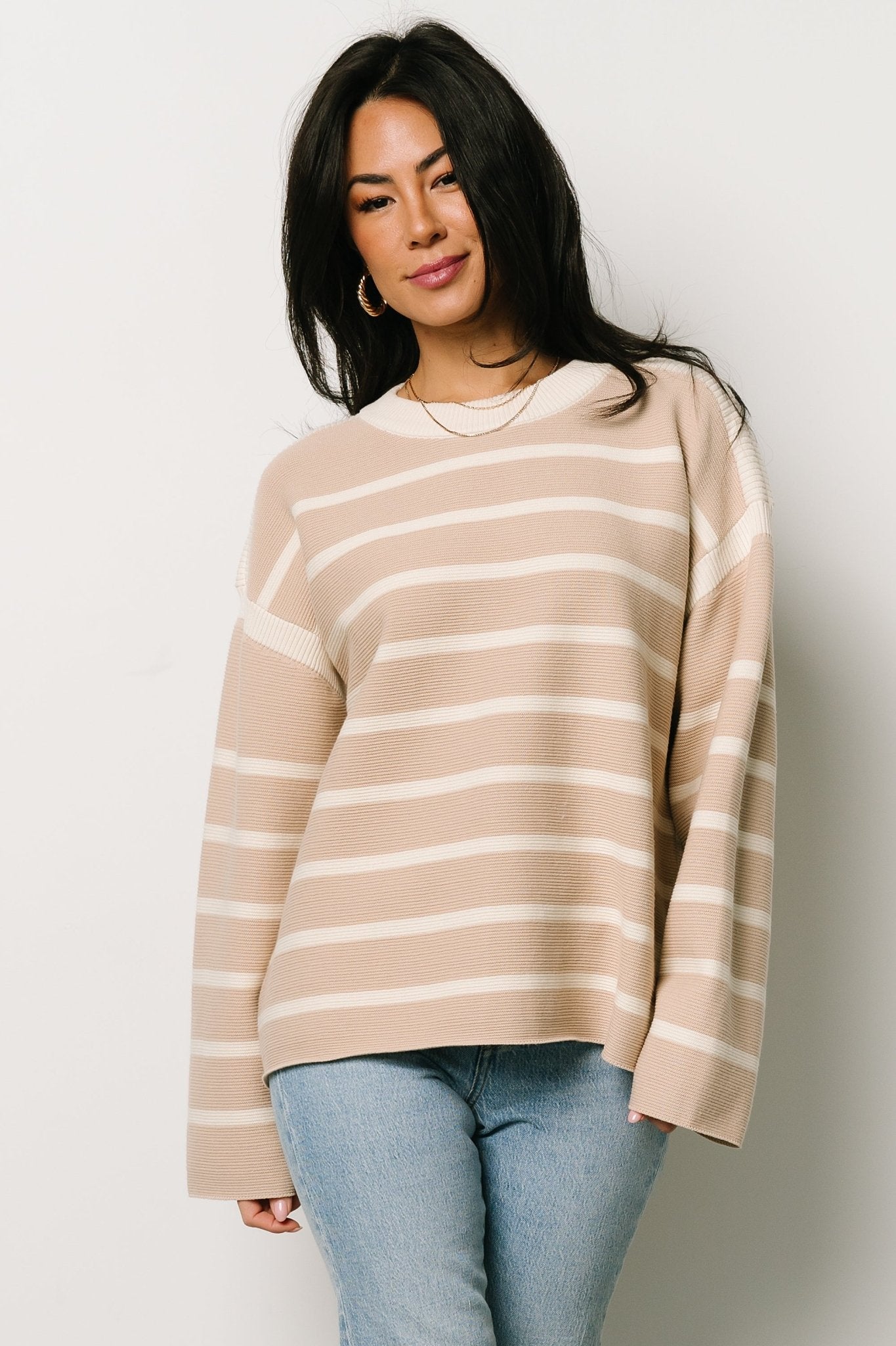 Conway Striped Sweater | Natural Buy Cheap Tumblr