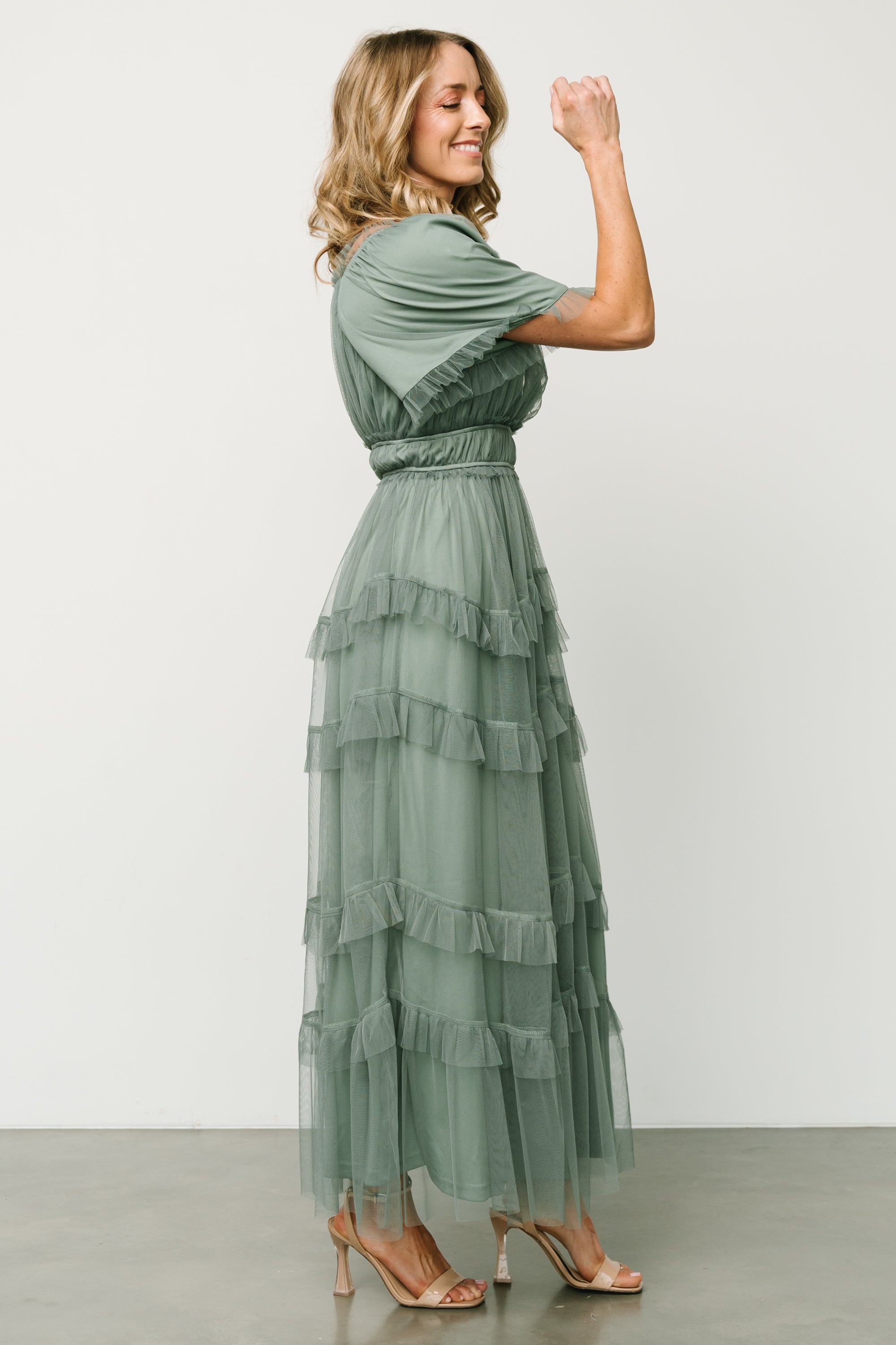 Magdalena Tulle Maxi Dress | Eucalyptus Big Sale Sale Online