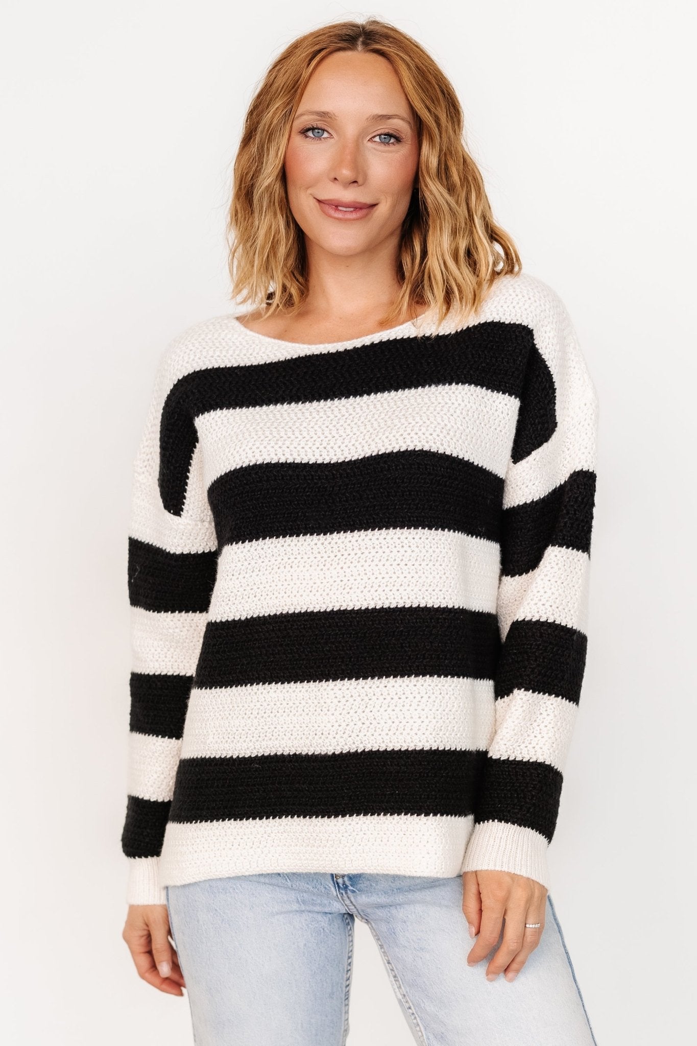 Cervinia Knit Sweater | Cream + Black Cheap Sale Inexpensive