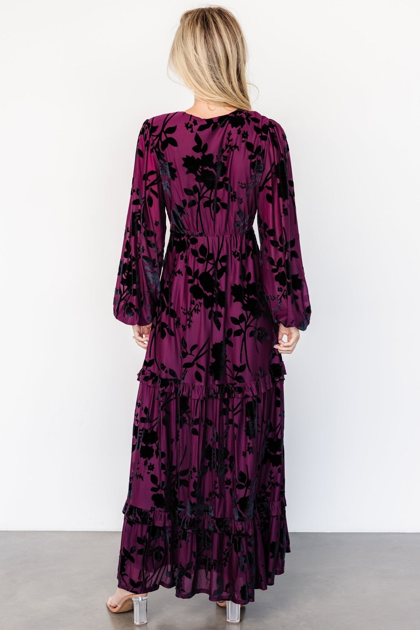 Liana Velvet Embossed Maxi Dress | Mulberry Free Shipping Outlet Locations