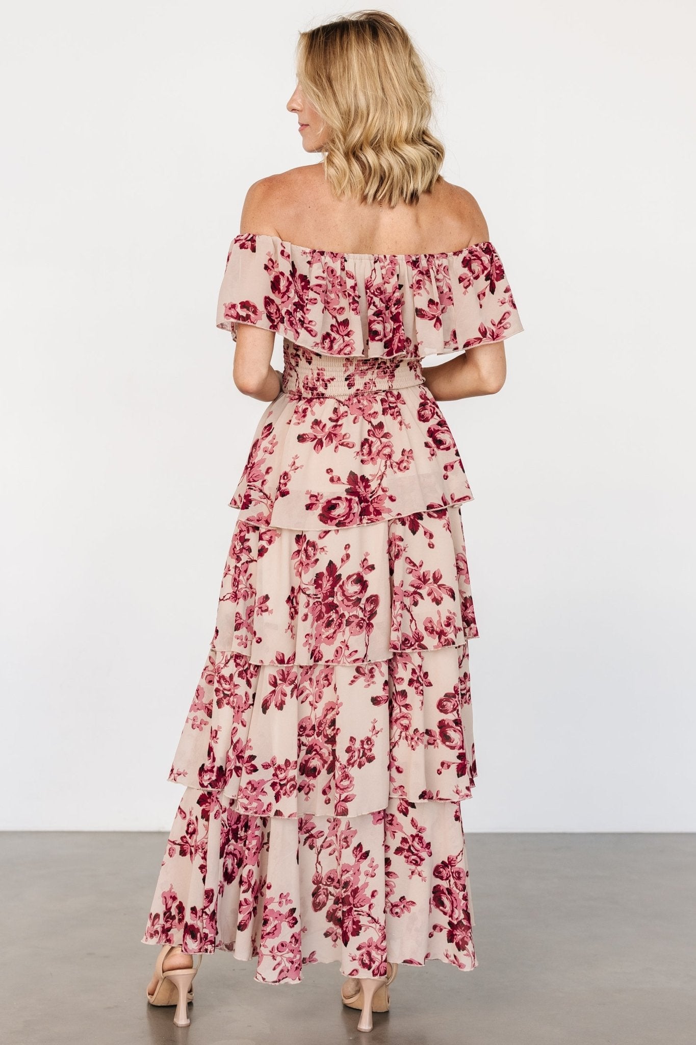 Carina Off Shoulder Maxi Dress | Nude + Rose Shop Offer Cheap Online