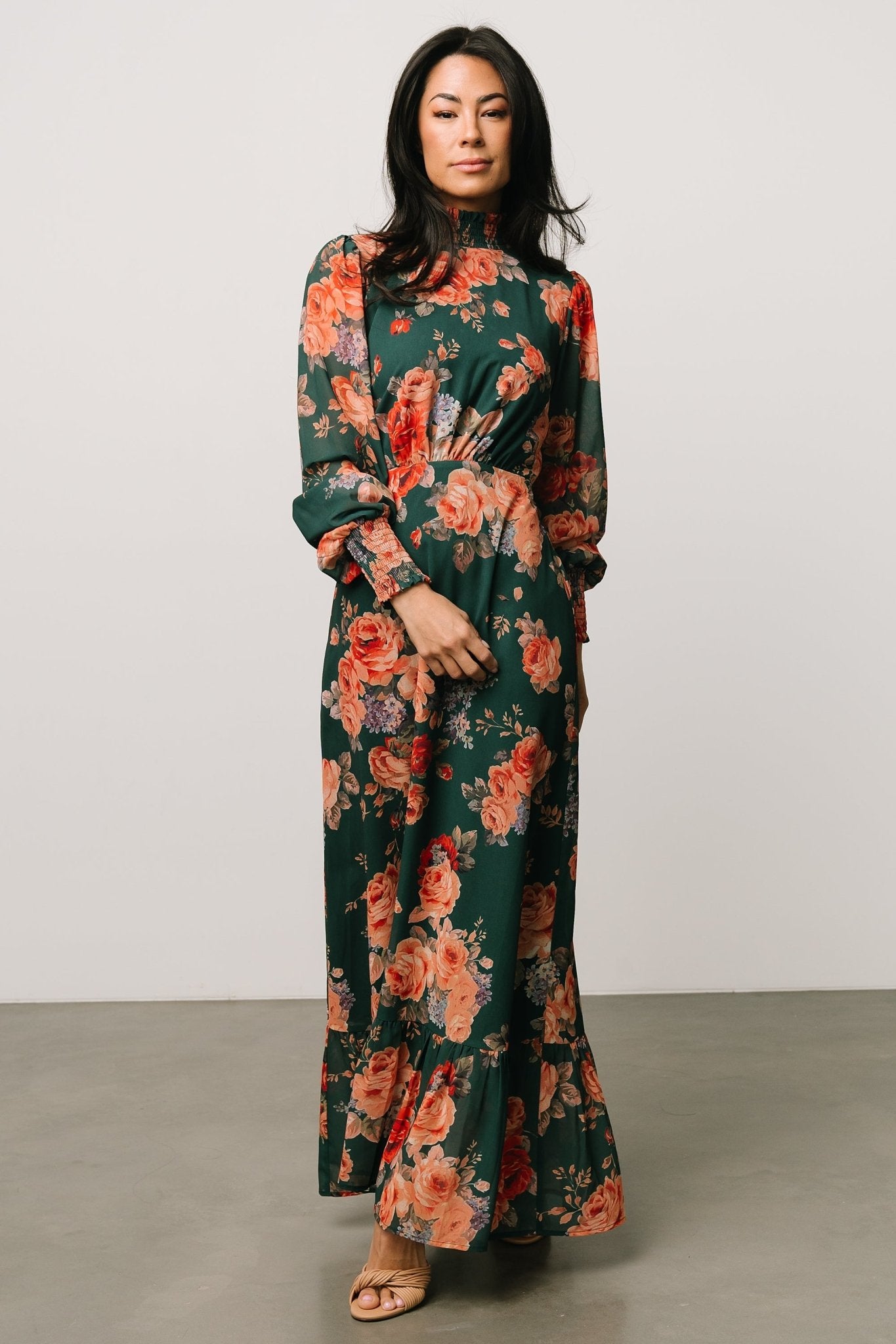 Luciana Maxi Dress | Green Multi Cheap Sale Visit