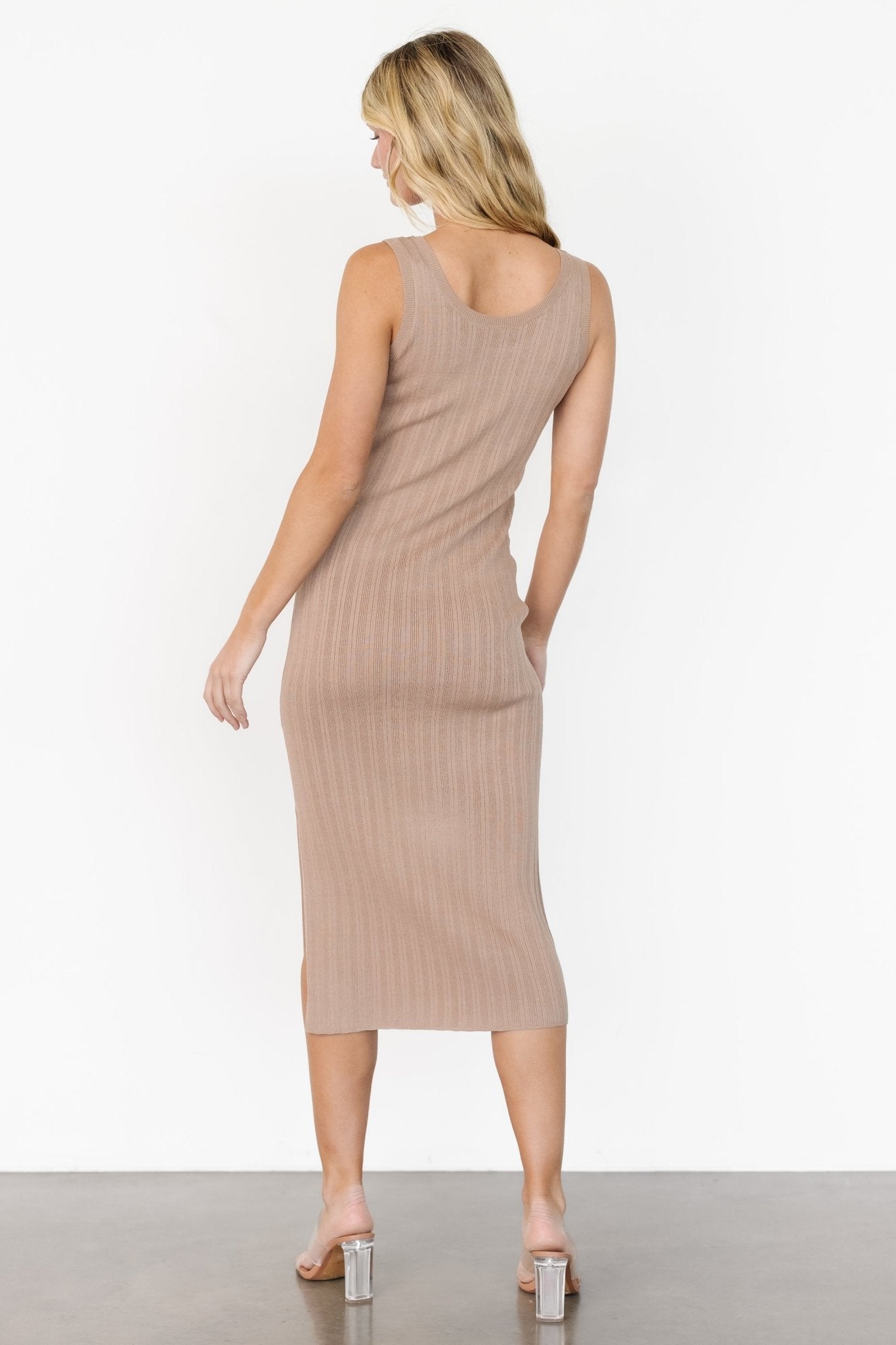 Rue Ribbed Midi Dress | Natural Clearance In China