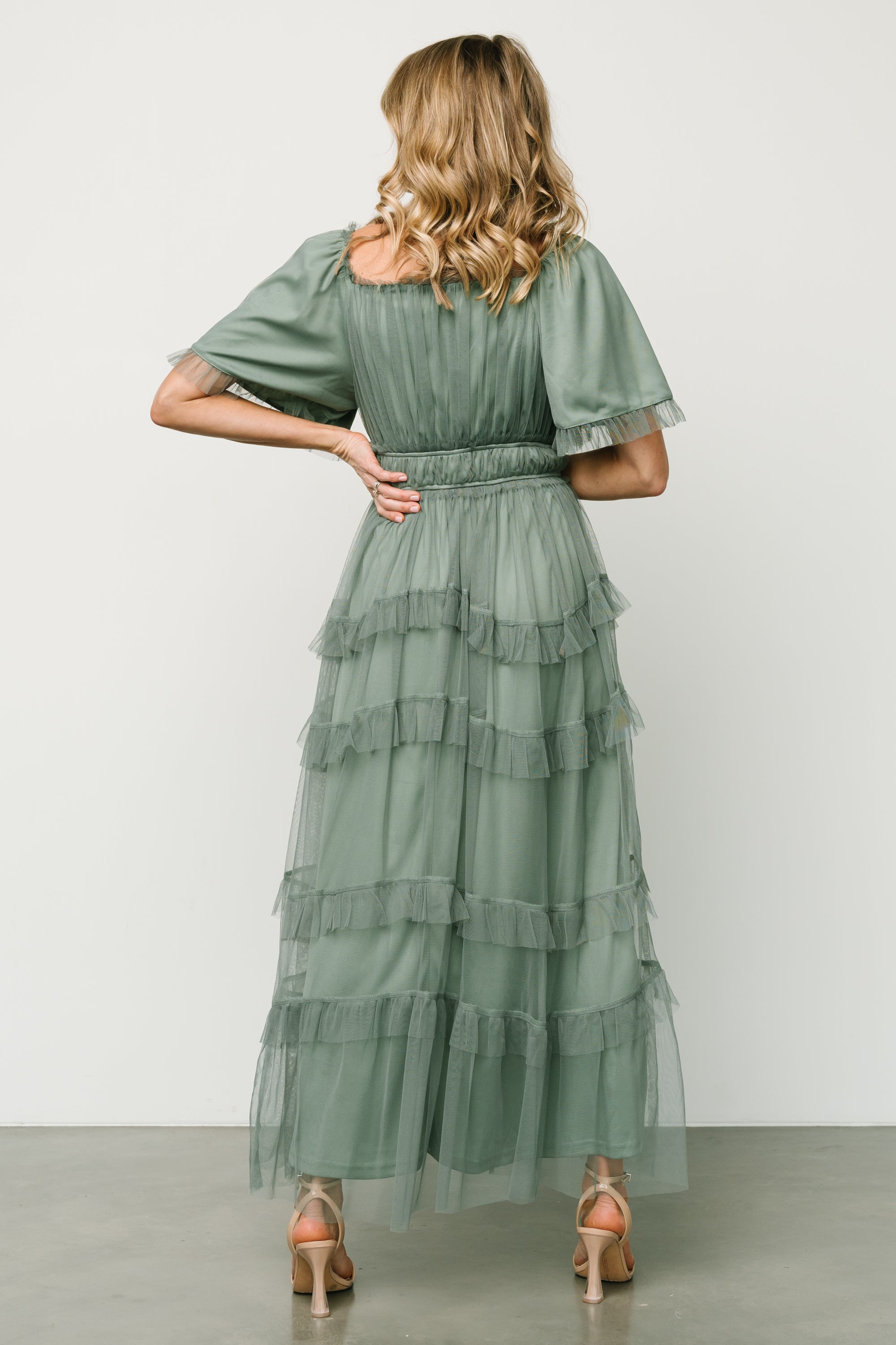 Magdalena Tulle Maxi Dress | Eucalyptus Big Sale Sale Online