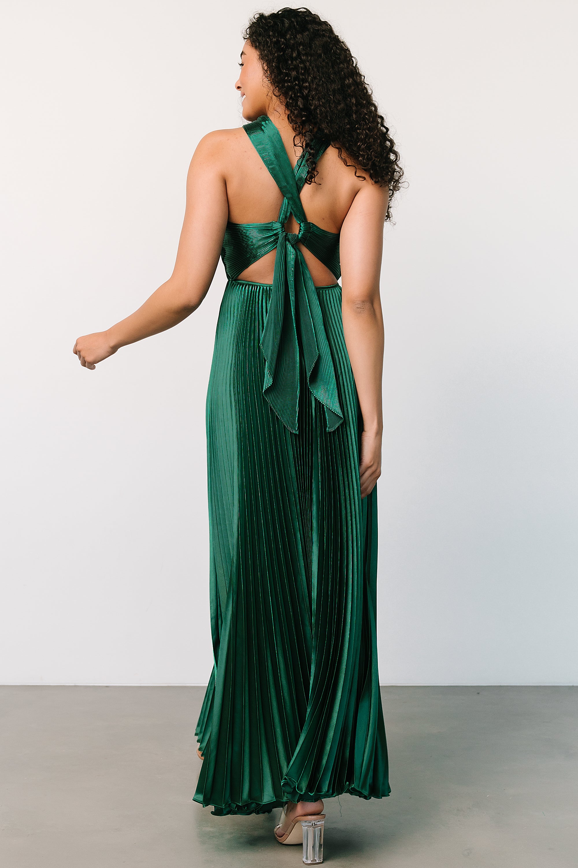 Sandra Pleated Maxi Dress | Emerald Best Wholesale Online