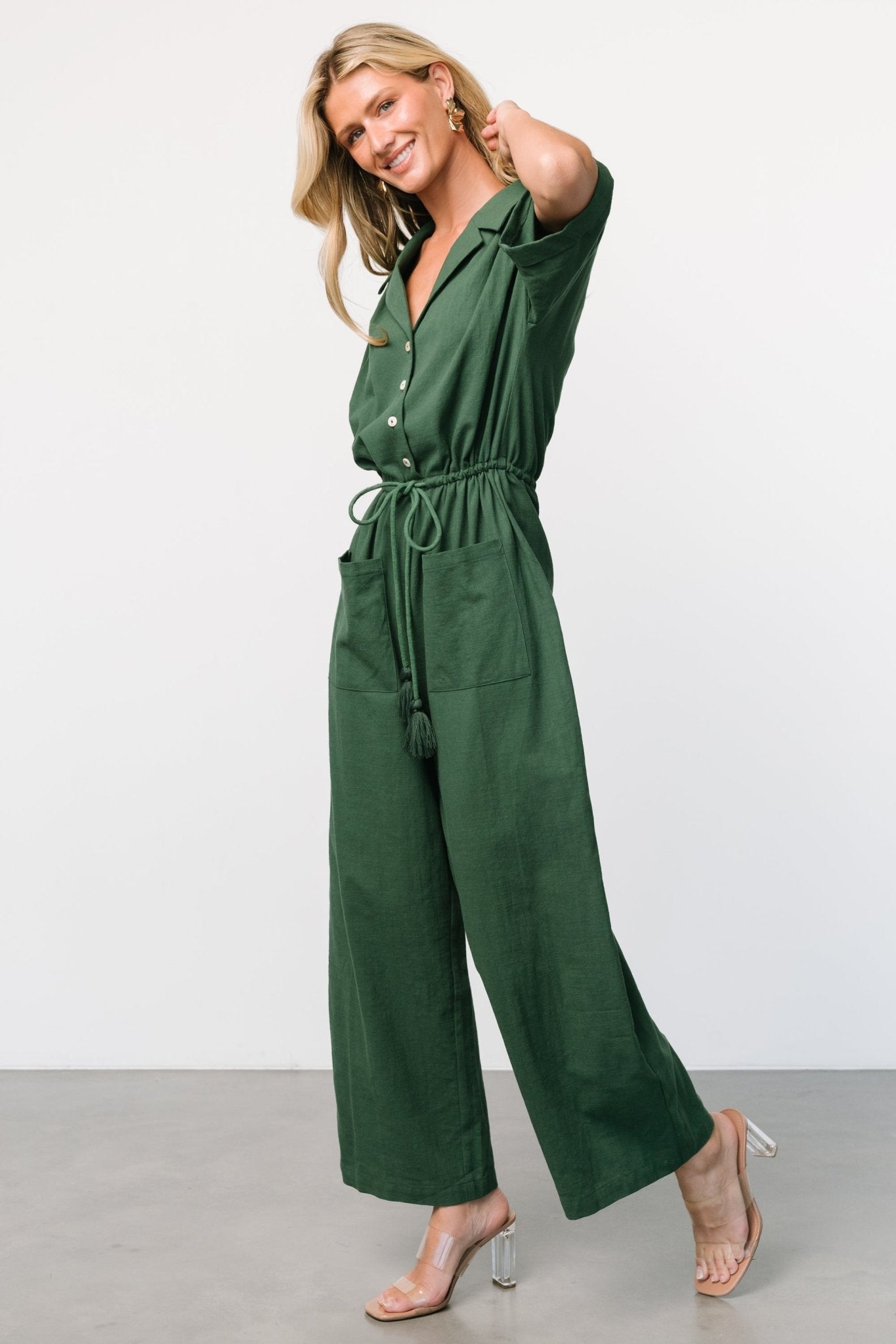 Hemming Jumpsuit | Green Many Kinds Of Online