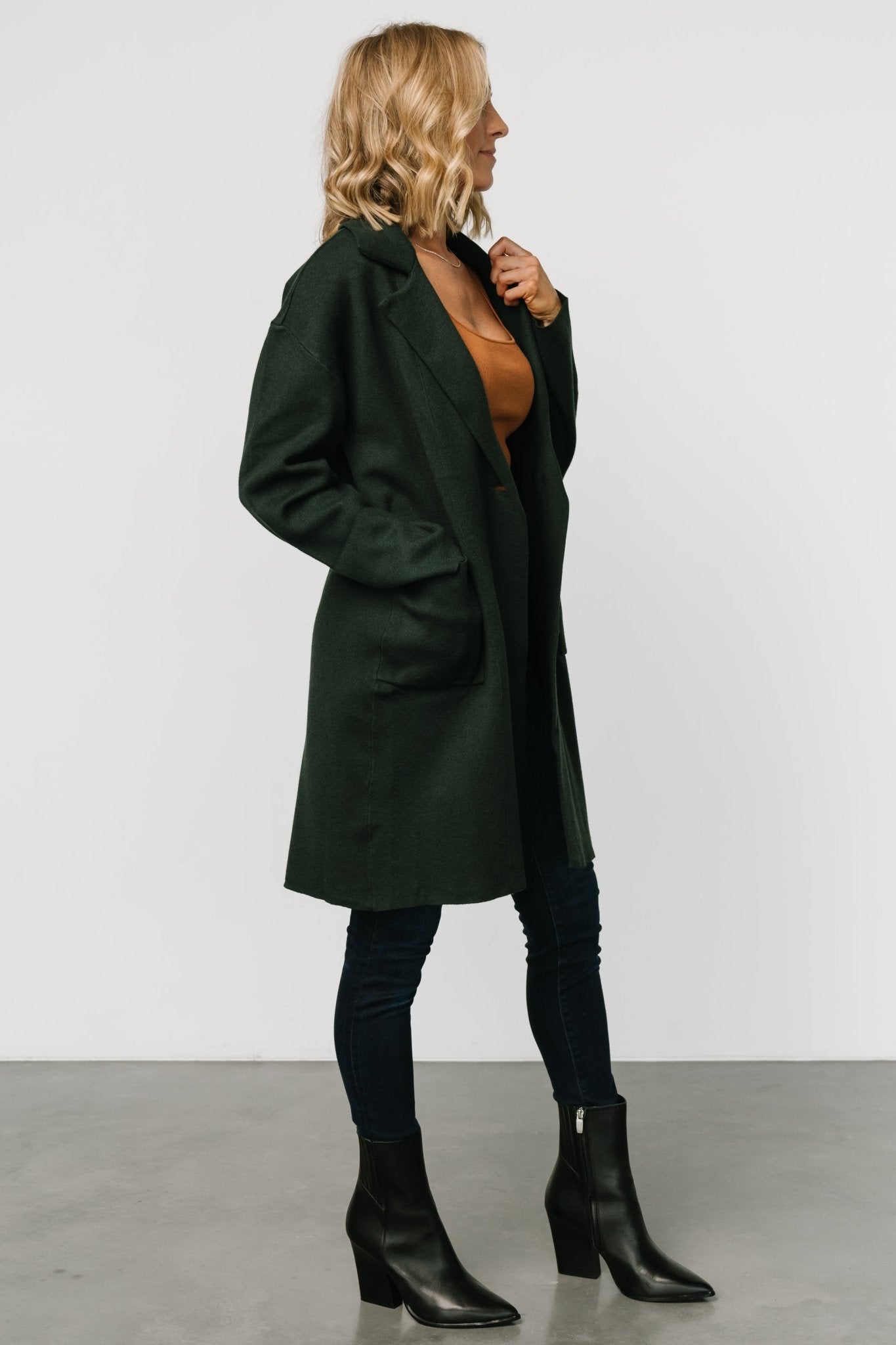 Roland Long Jacket | Dark Green How Much For Sale