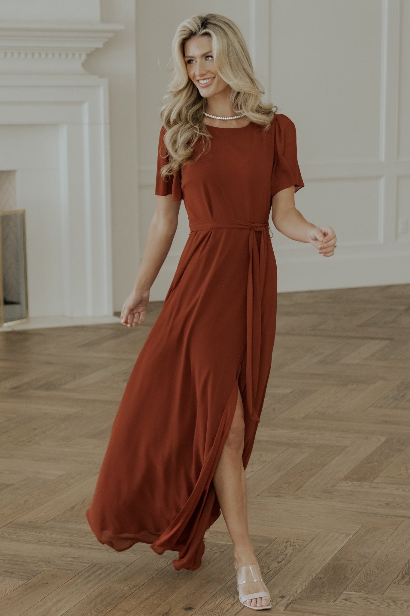 Naomi Short Sleeve Maxi Dress | Cinnamon Cheap Newest