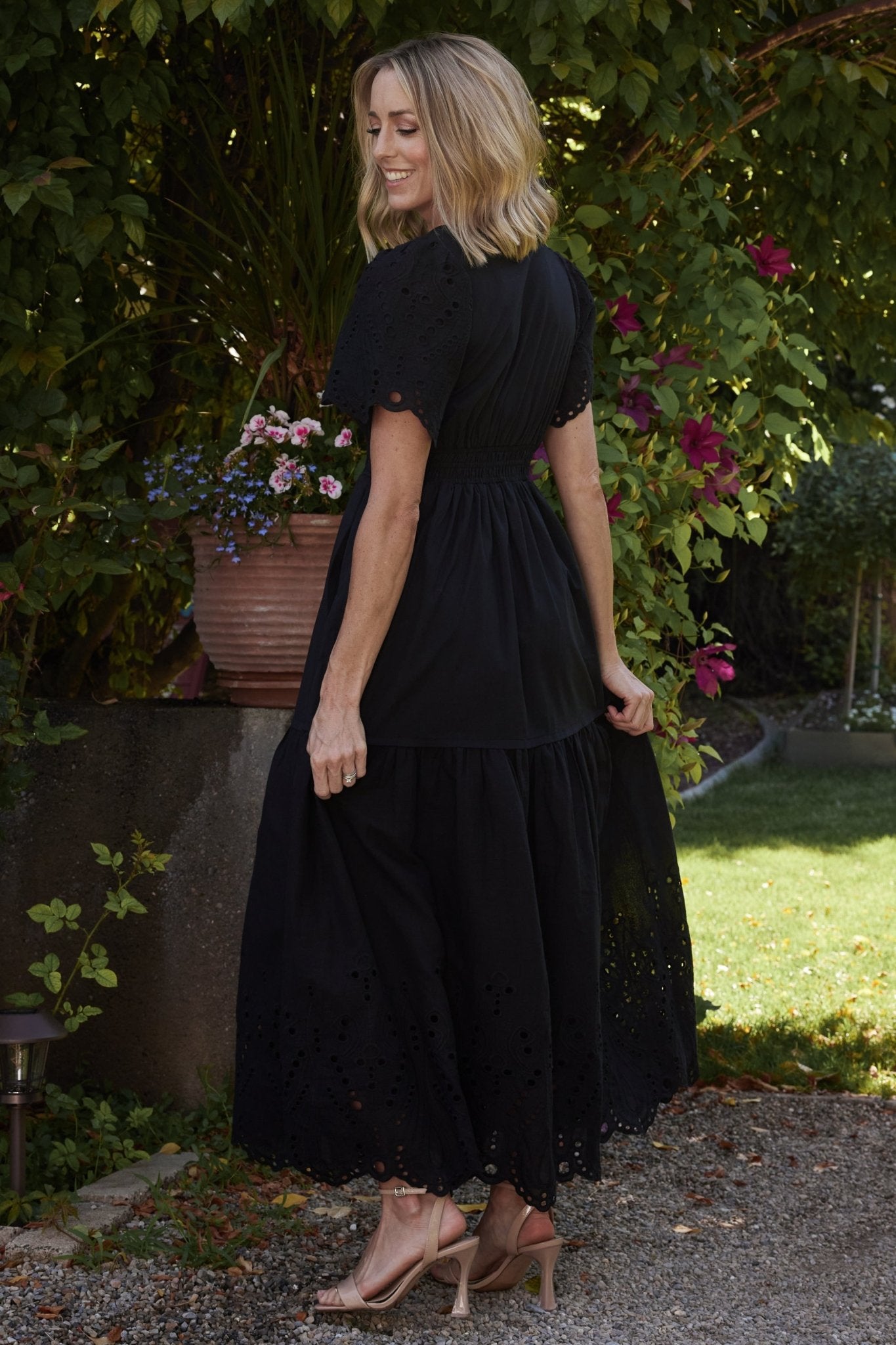 Annette Eyelet Maxi Dress | Black Sale Great Deals