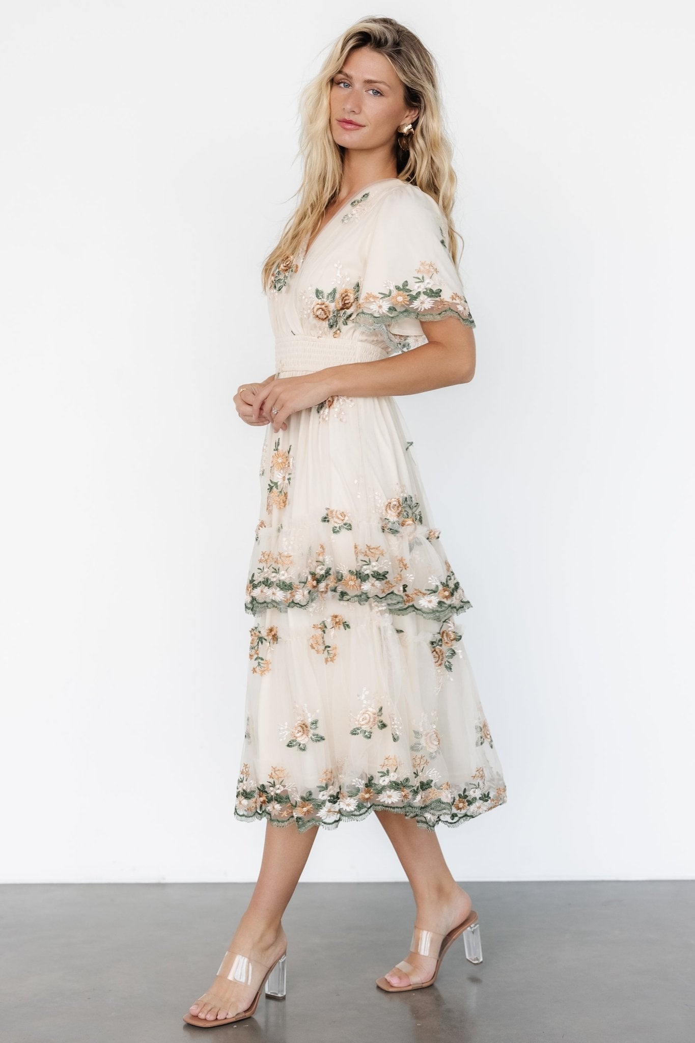 Cynthia Midi Dress | Cream Floral Cheap Wide Range Of