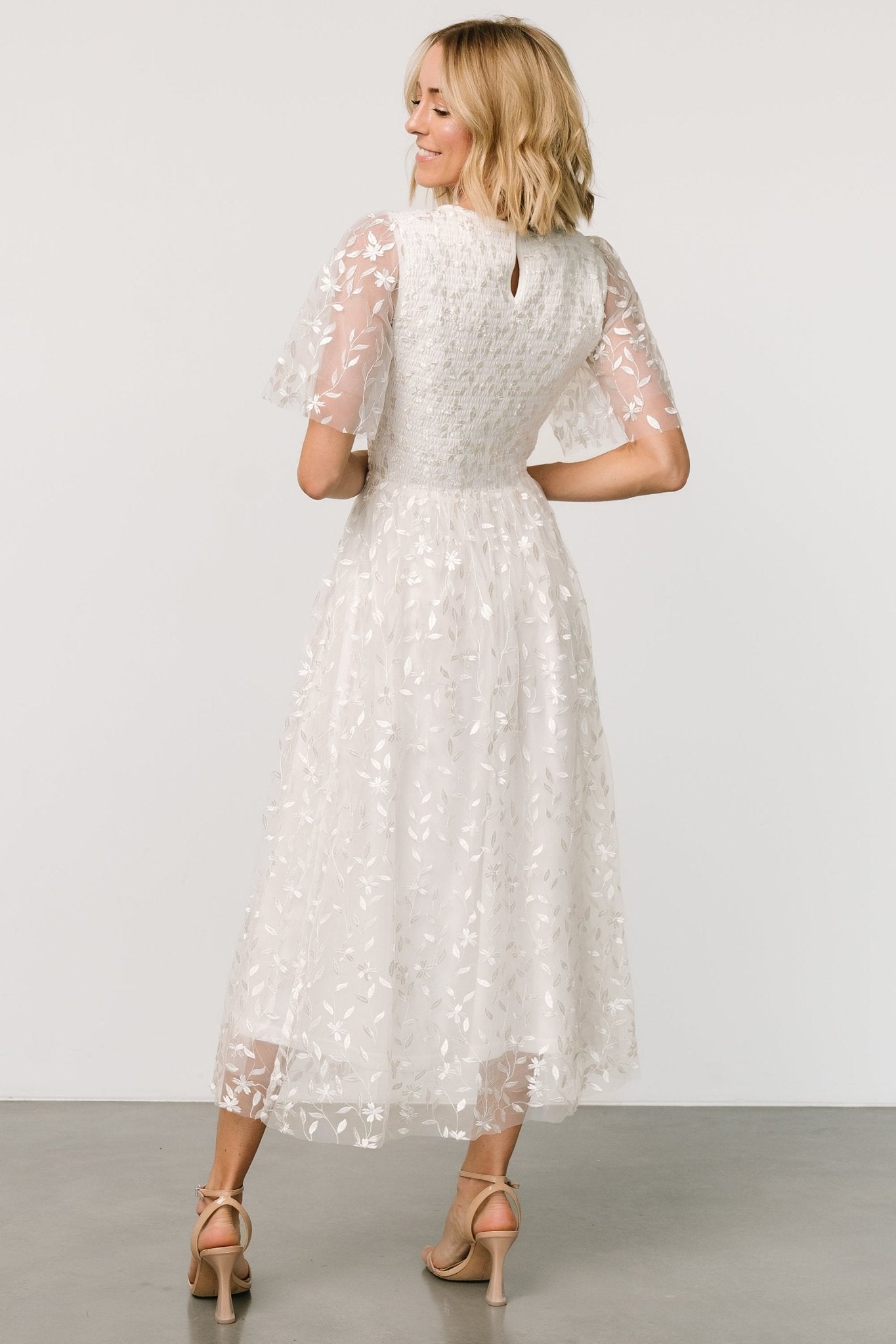 Kendra Embroidered Dress | White Cheap Usa Stockist