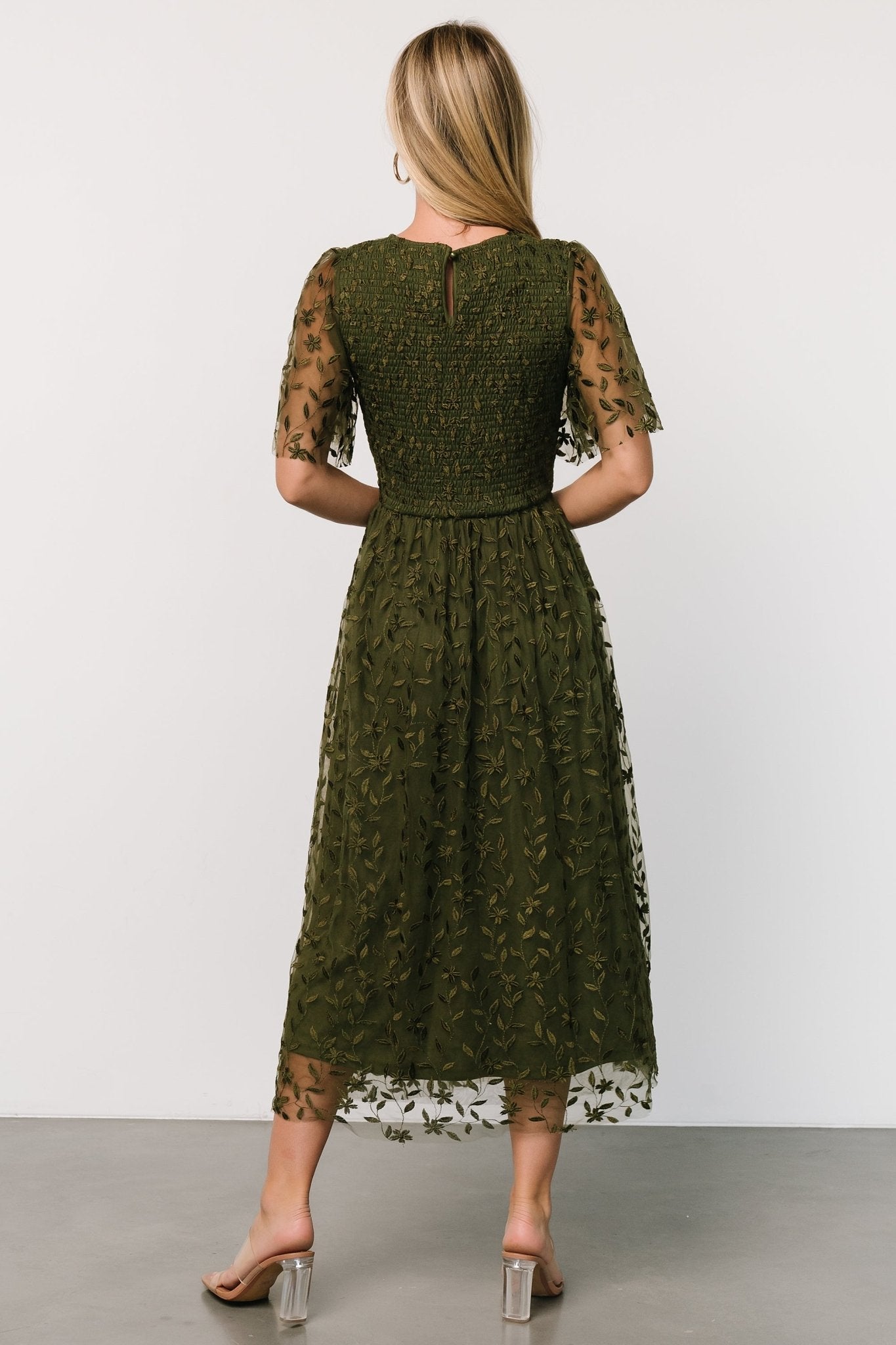 Kendra Embroidered Dress | Olive Recommend