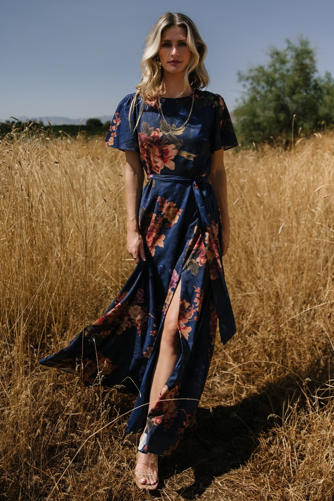 Colina Maxi Dress | Navy Floral Discount Huge Surprise