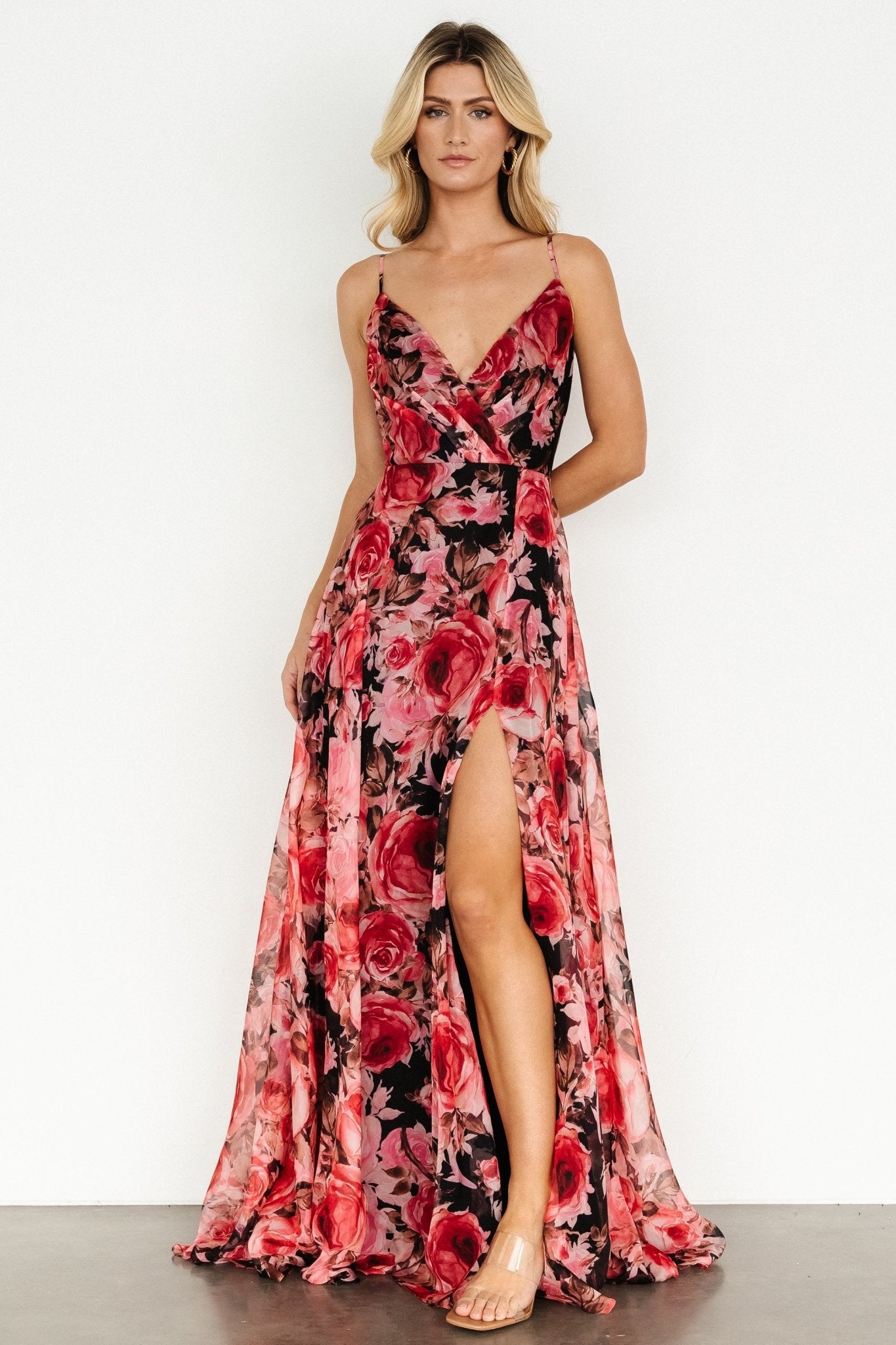 Vivienne Maxi Dress | Pink + Black Floral Buy Cheap Best Pices