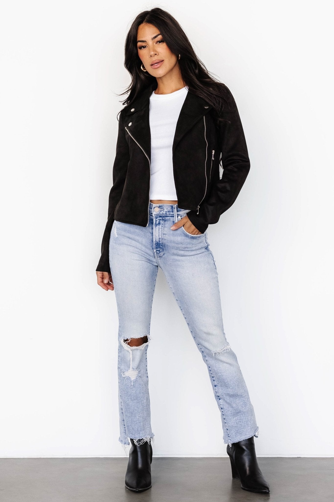 Marisa Faux Suede Jacket | Black Cheap Sale Professional